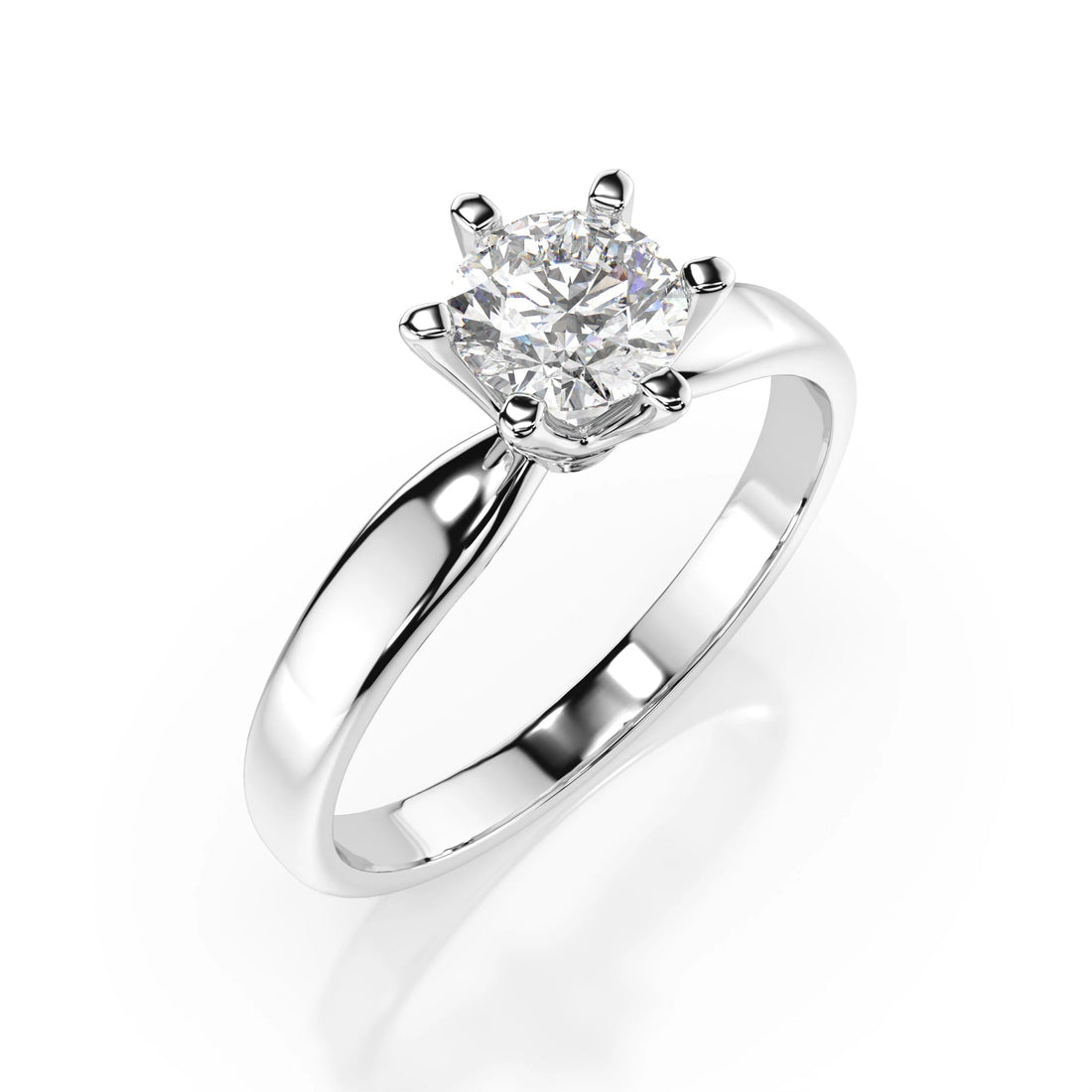 Solitaire Ring (Round), 0.5 ct — 101-10040(5.1) - Prestige Stones