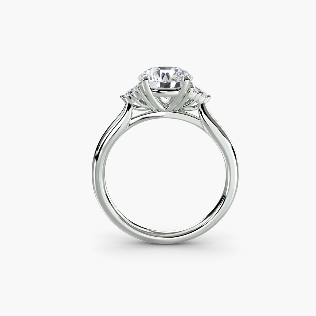 Solitaire with Cluster Shoulders - Prestige Stones