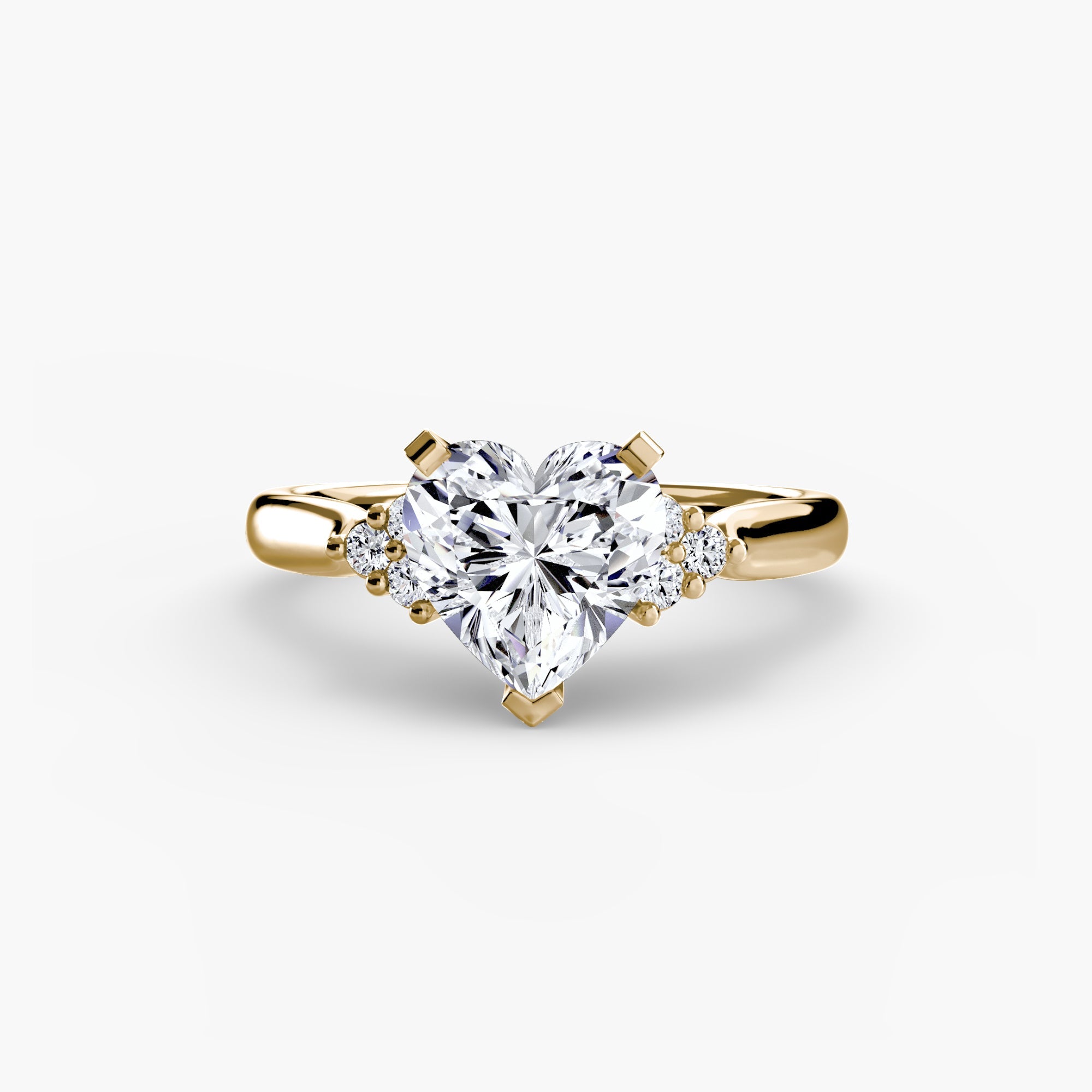 Solitaire with Cluster Shoulders 2 - Prestige Stones