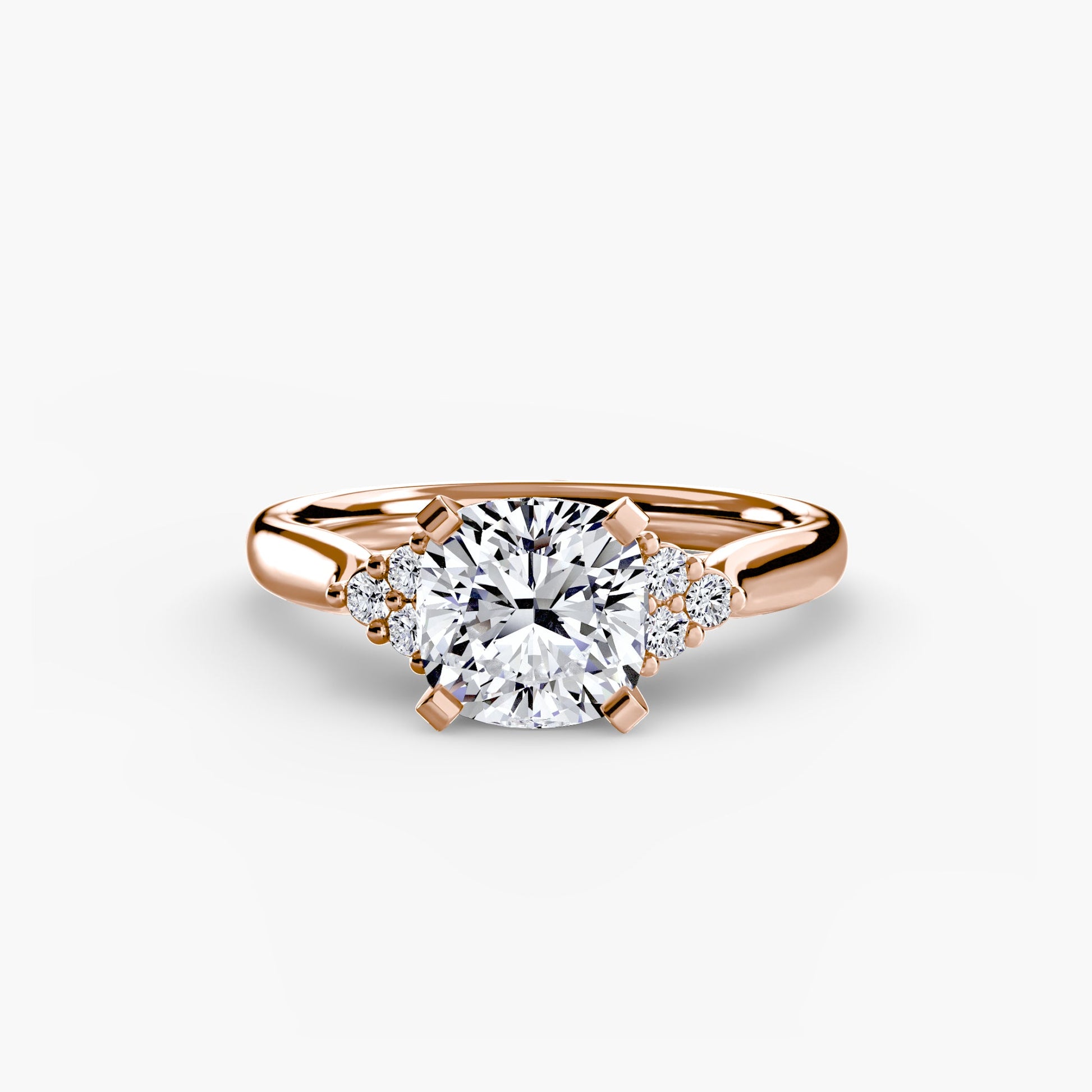 Solitaire with Cluster Shoulders 2 - Prestige Stones