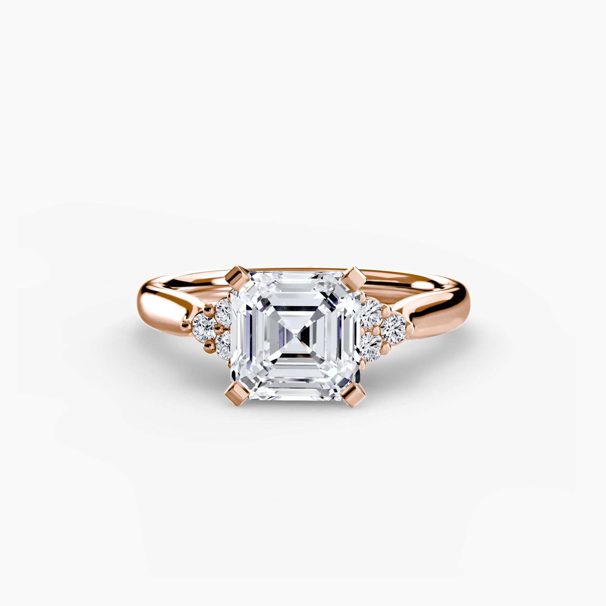 Solitaire with Cluster Shoulders 2 - Prestige Stones