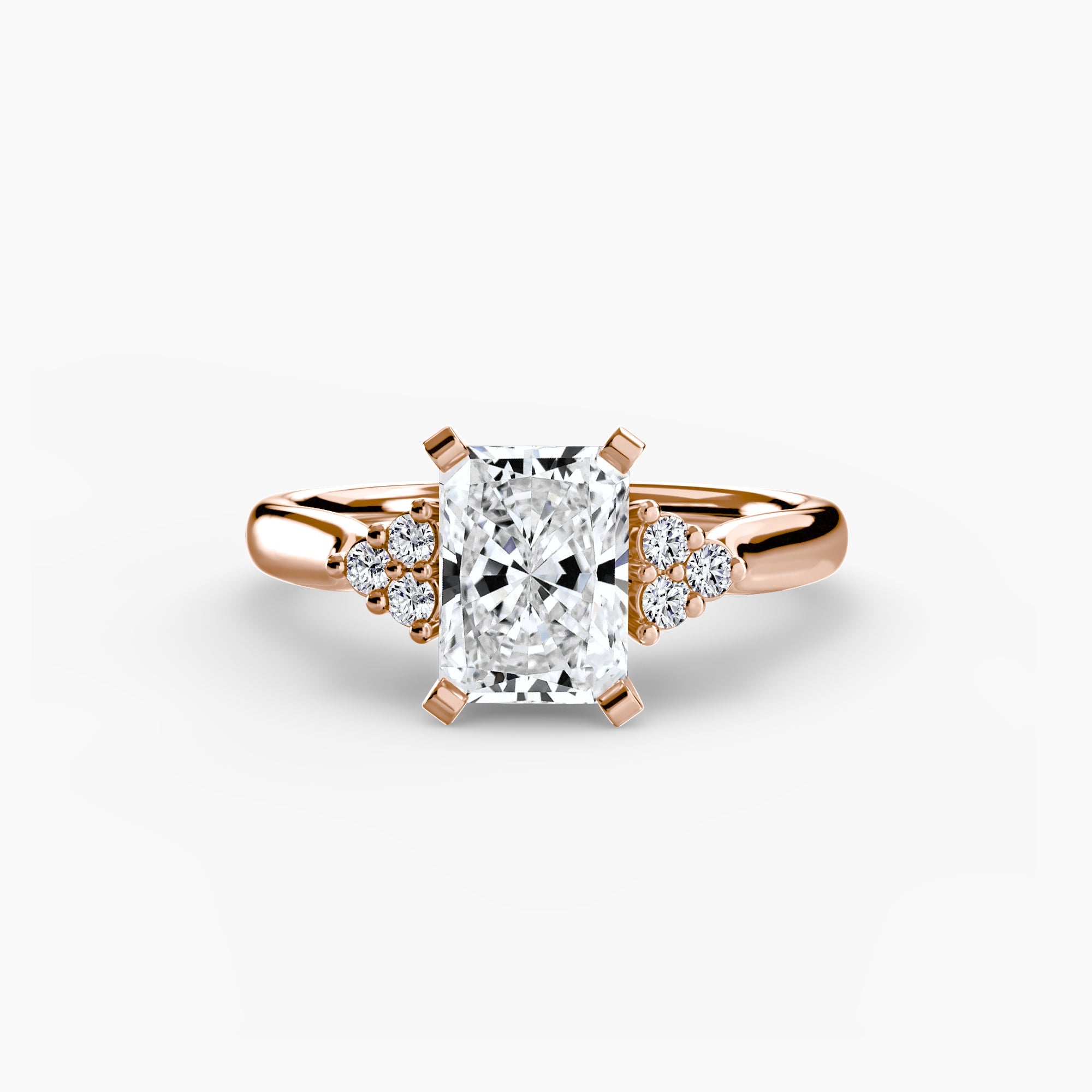 Solitaire with Cluster Shoulders 2 - Prestige Stones