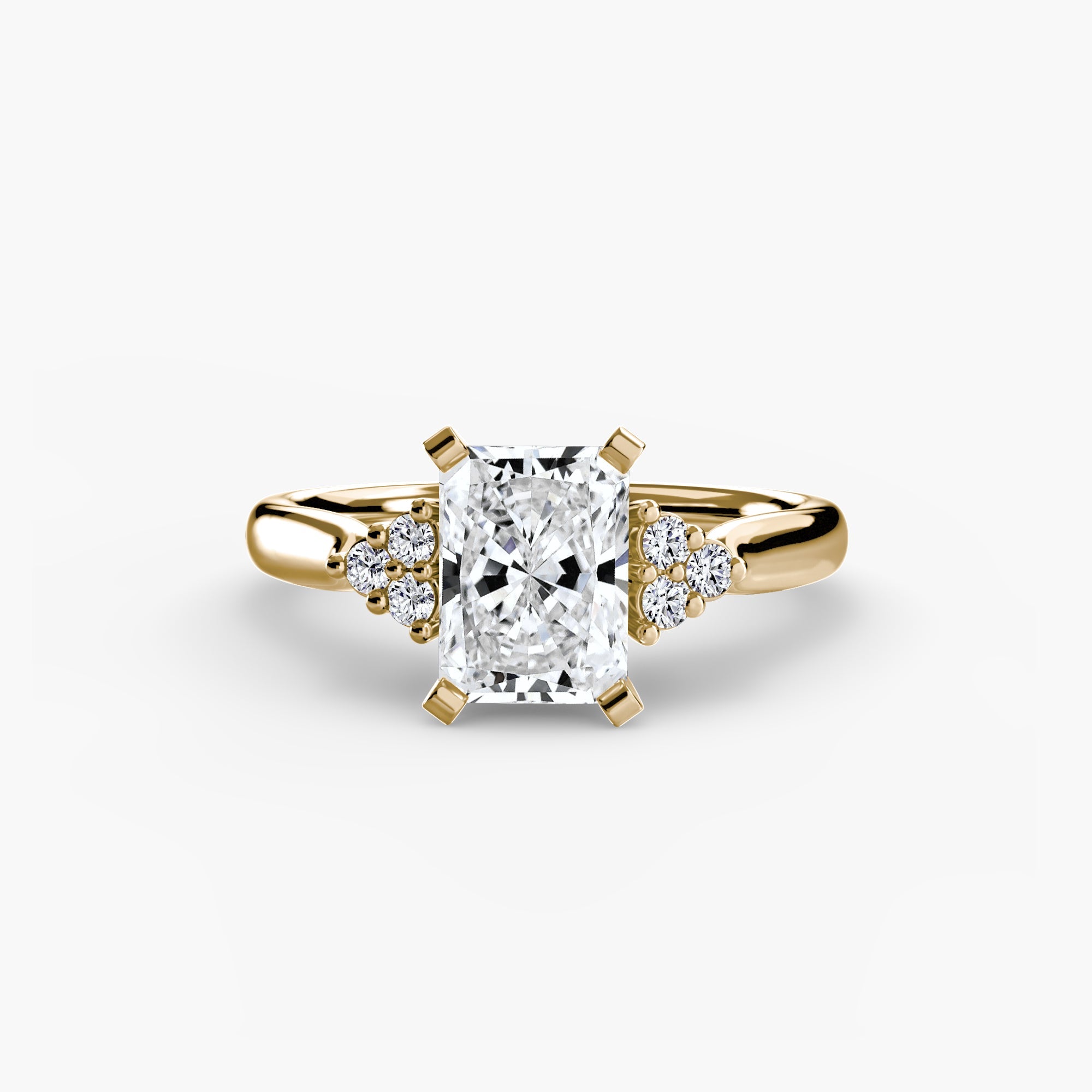 Solitaire with Cluster Shoulders 2 - Prestige Stones