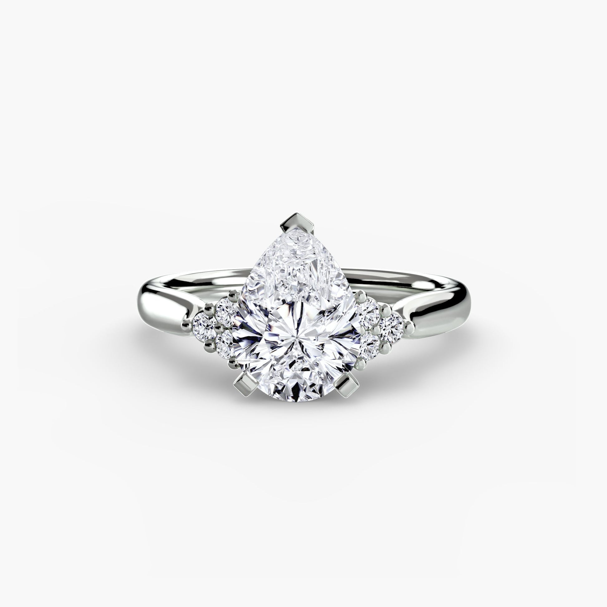 Solitaire with Cluster Shoulders 2 - Prestige Stones