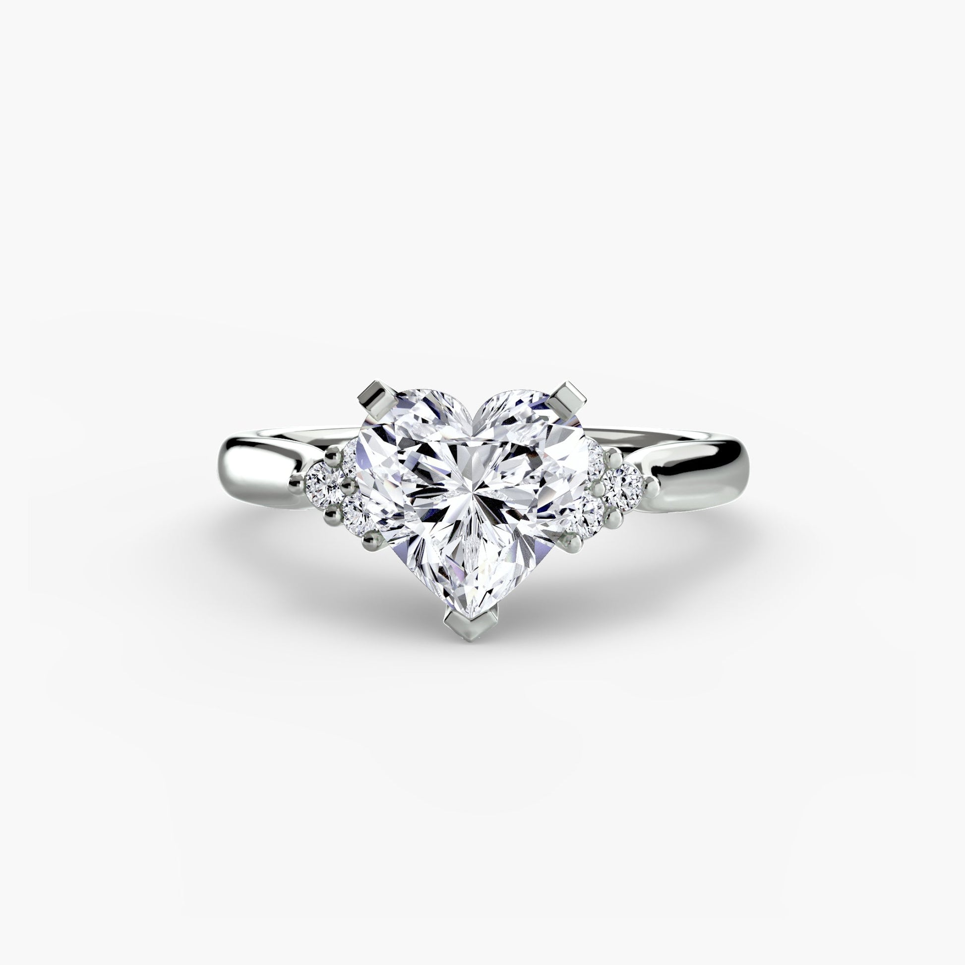 Solitaire with Cluster Shoulders 2 - Prestige Stones