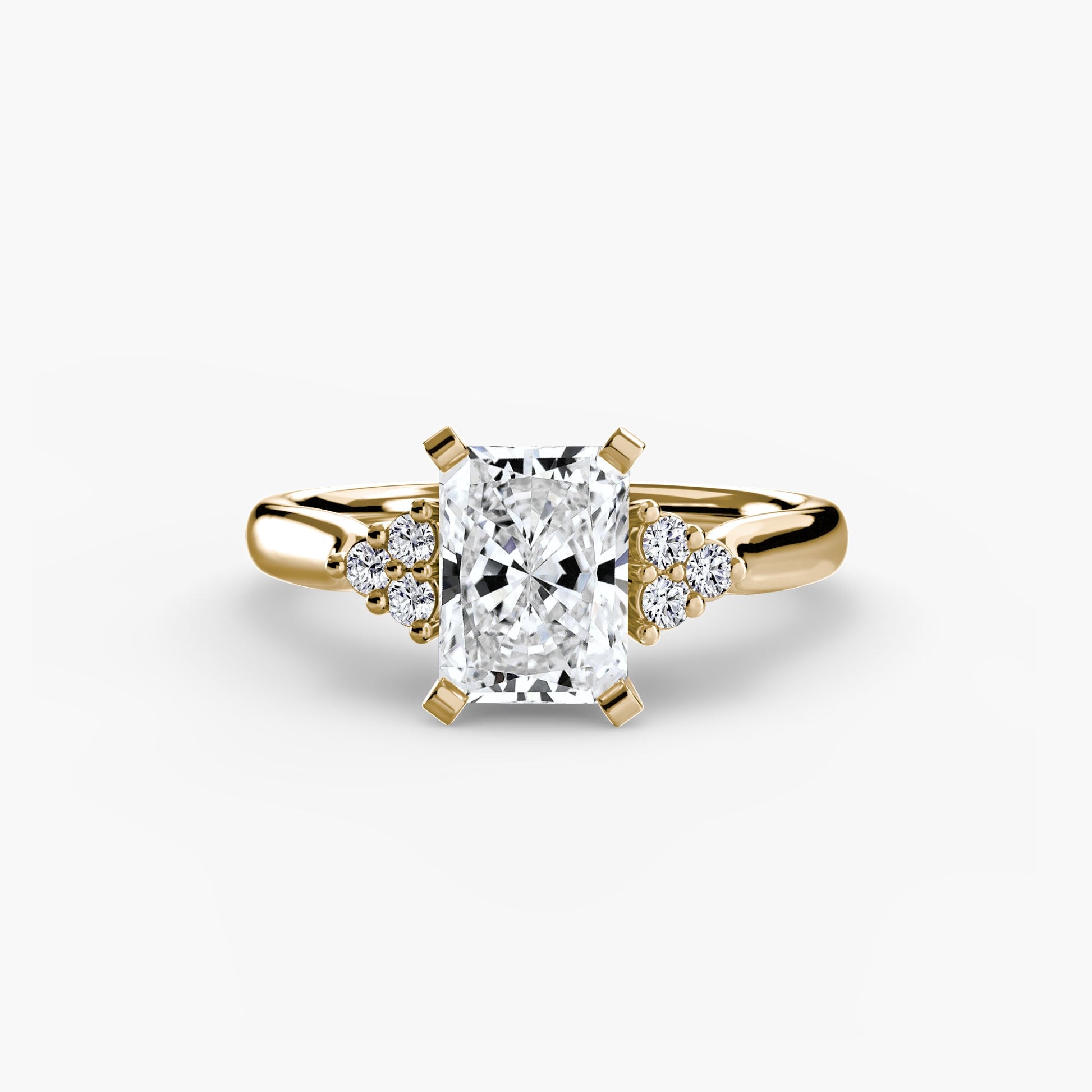 Solitaire with Cluster Shoulders 2 - Prestige Stones
