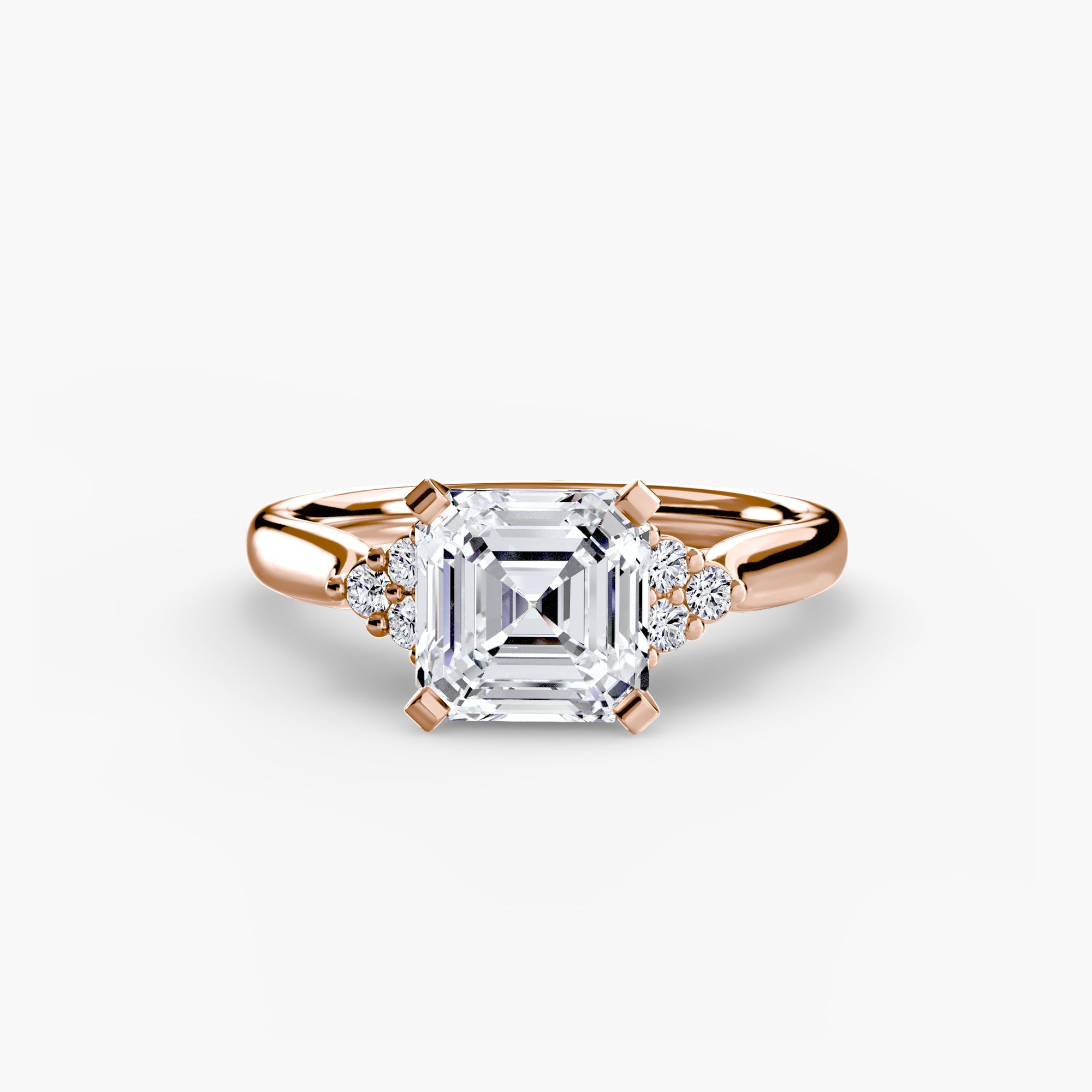 Solitaire with Cluster Shoulders 2 - Prestige Stones