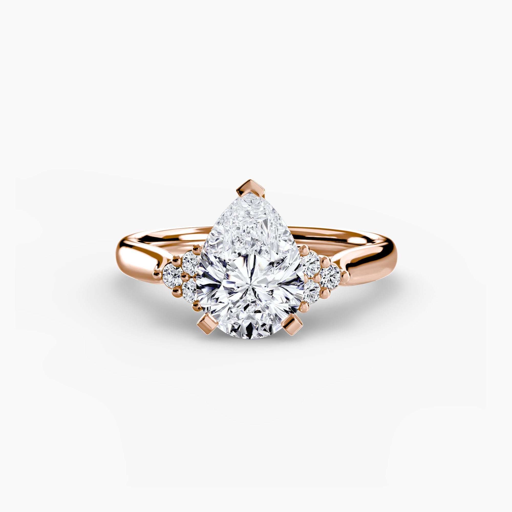 Solitaire with Cluster Shoulders 2 - Prestige Stones