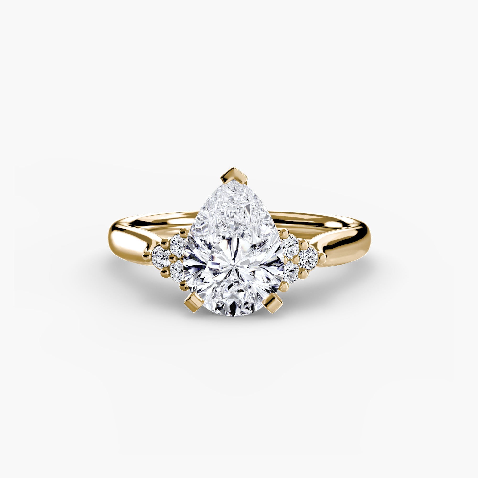 Solitaire with Cluster Shoulders 2 - Prestige Stones