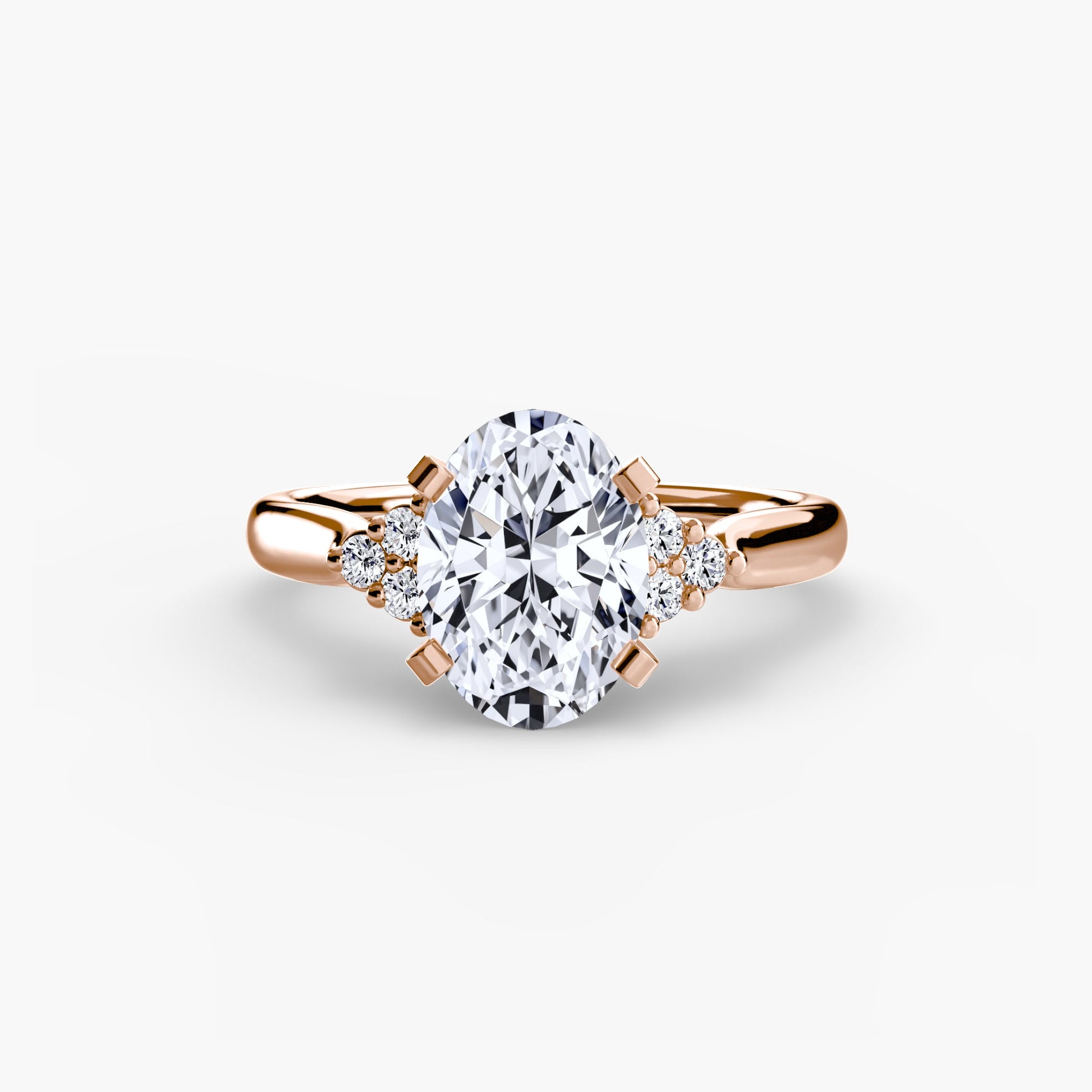 Solitaire with Cluster Shoulders 2 - Prestige Stones