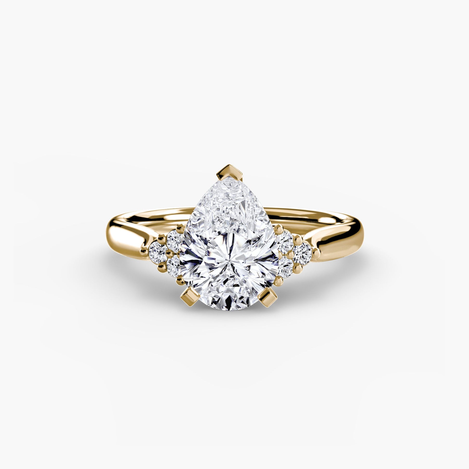 Solitaire with Cluster Shoulders 2 - Prestige Stones