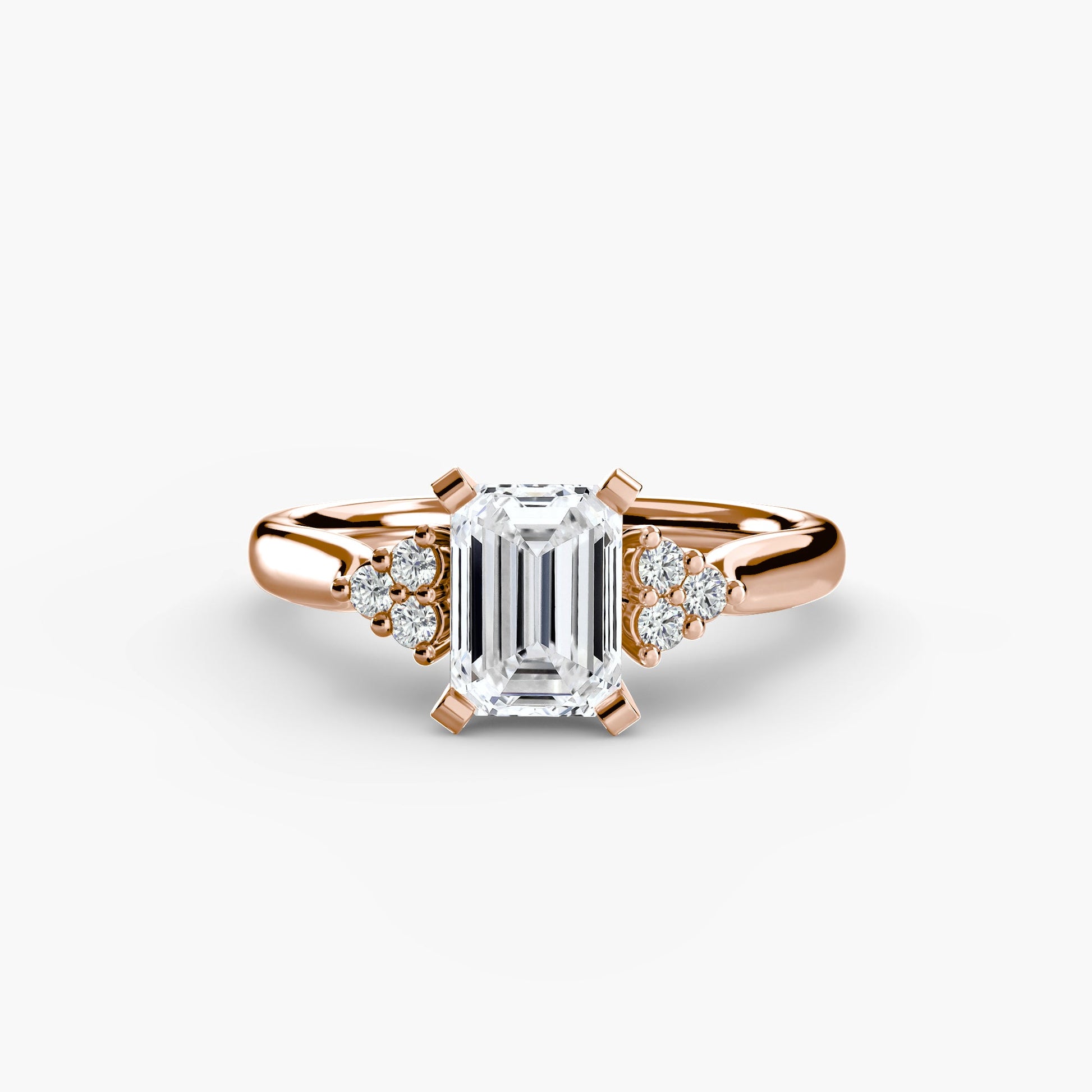 Solitaire with Cluster Shoulders 2 - Prestige Stones