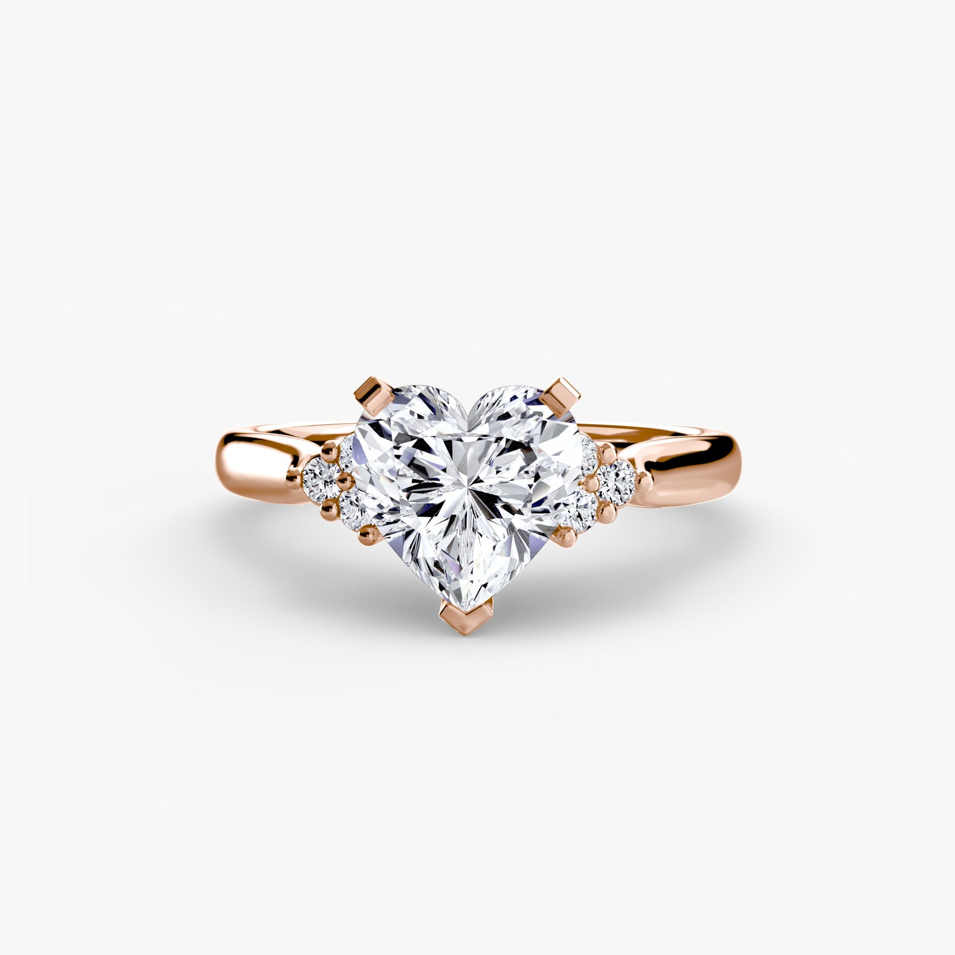 Solitaire with Cluster Shoulders 2 - Prestige Stones
