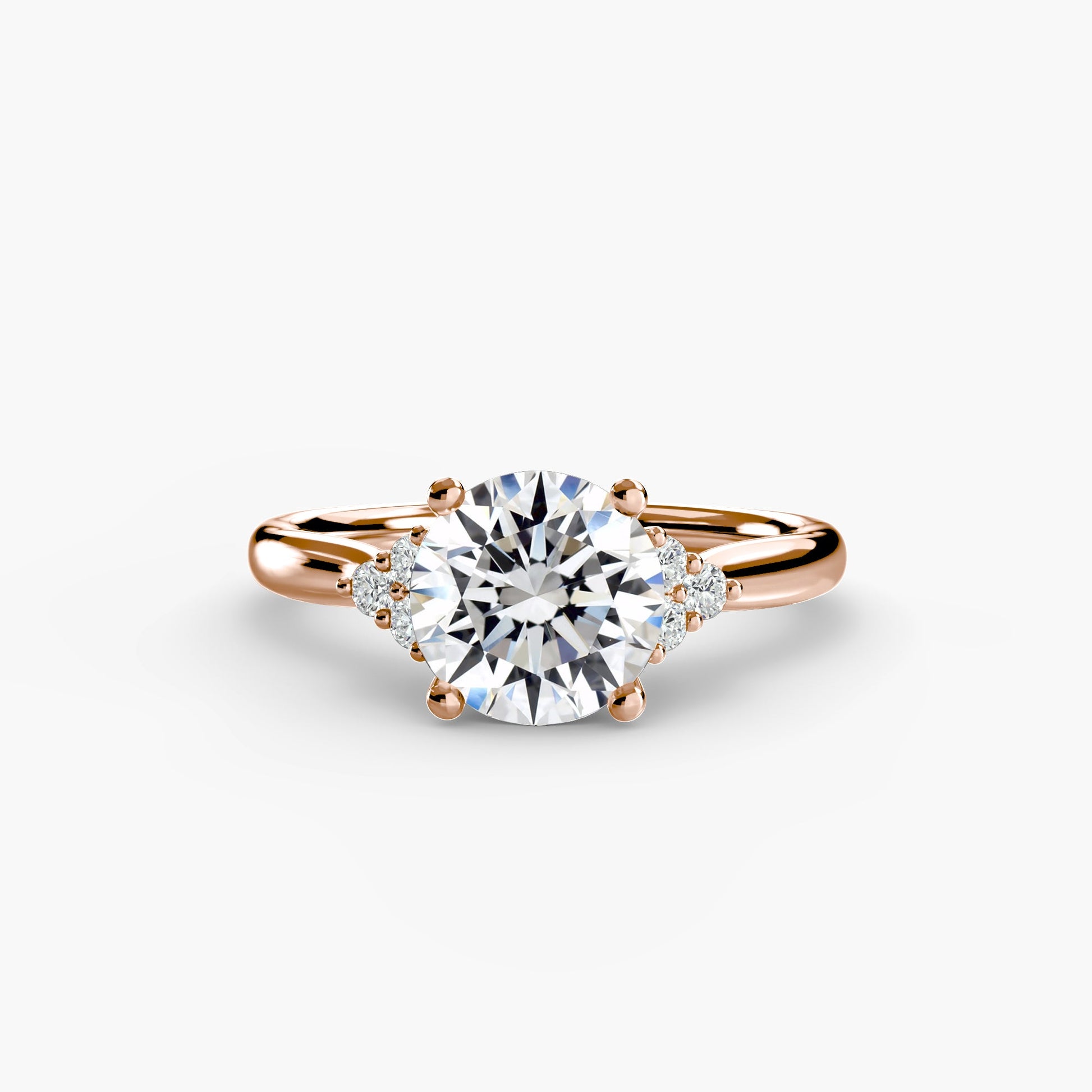 Solitaire with Cluster Shoulders - Prestige Stones
