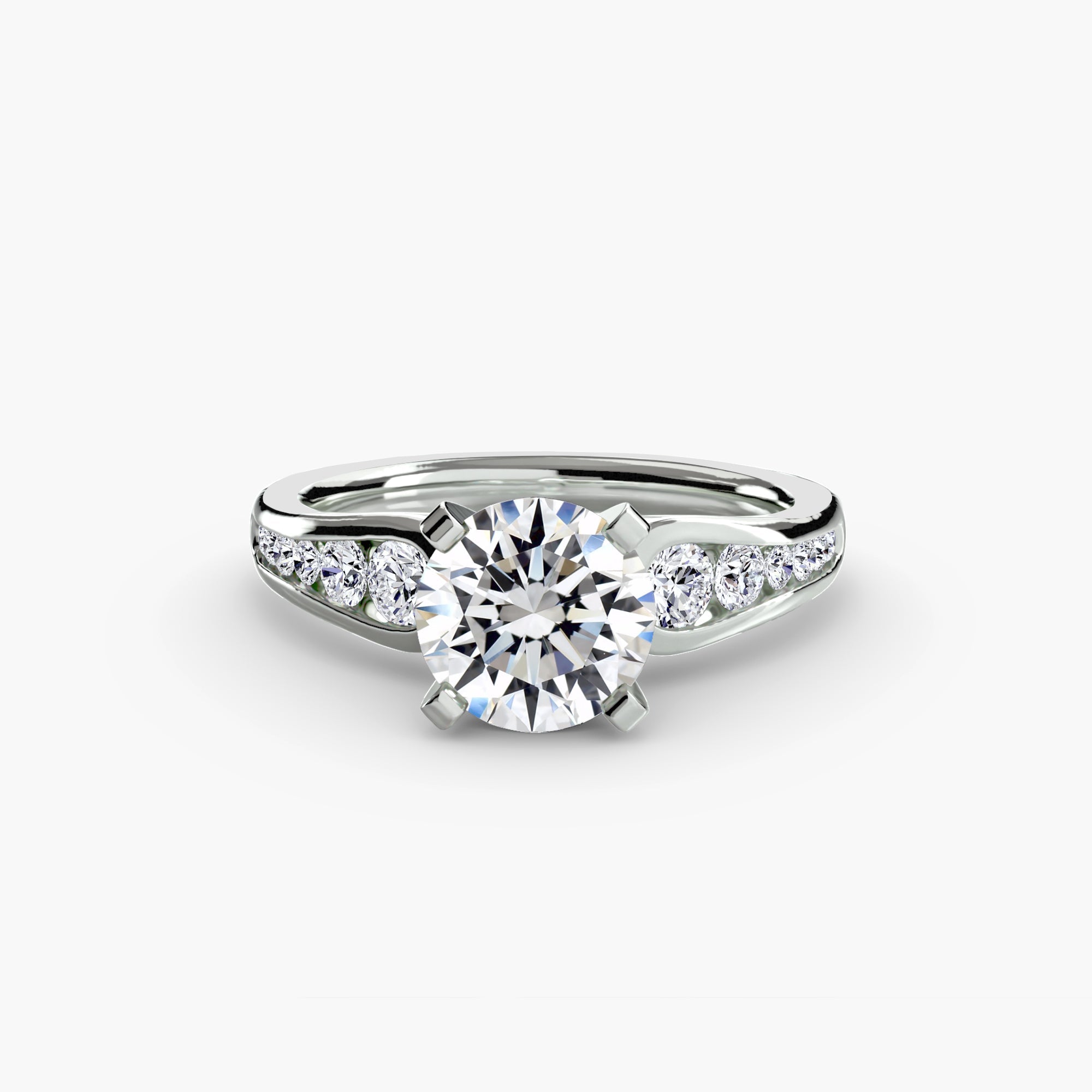 Solitaire with Pavé 2 - Prestige Stones