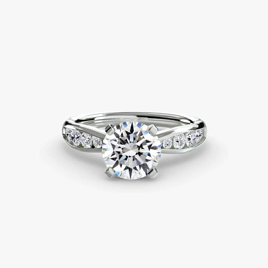 Solitaire with Pavé 3 - Prestige Stones