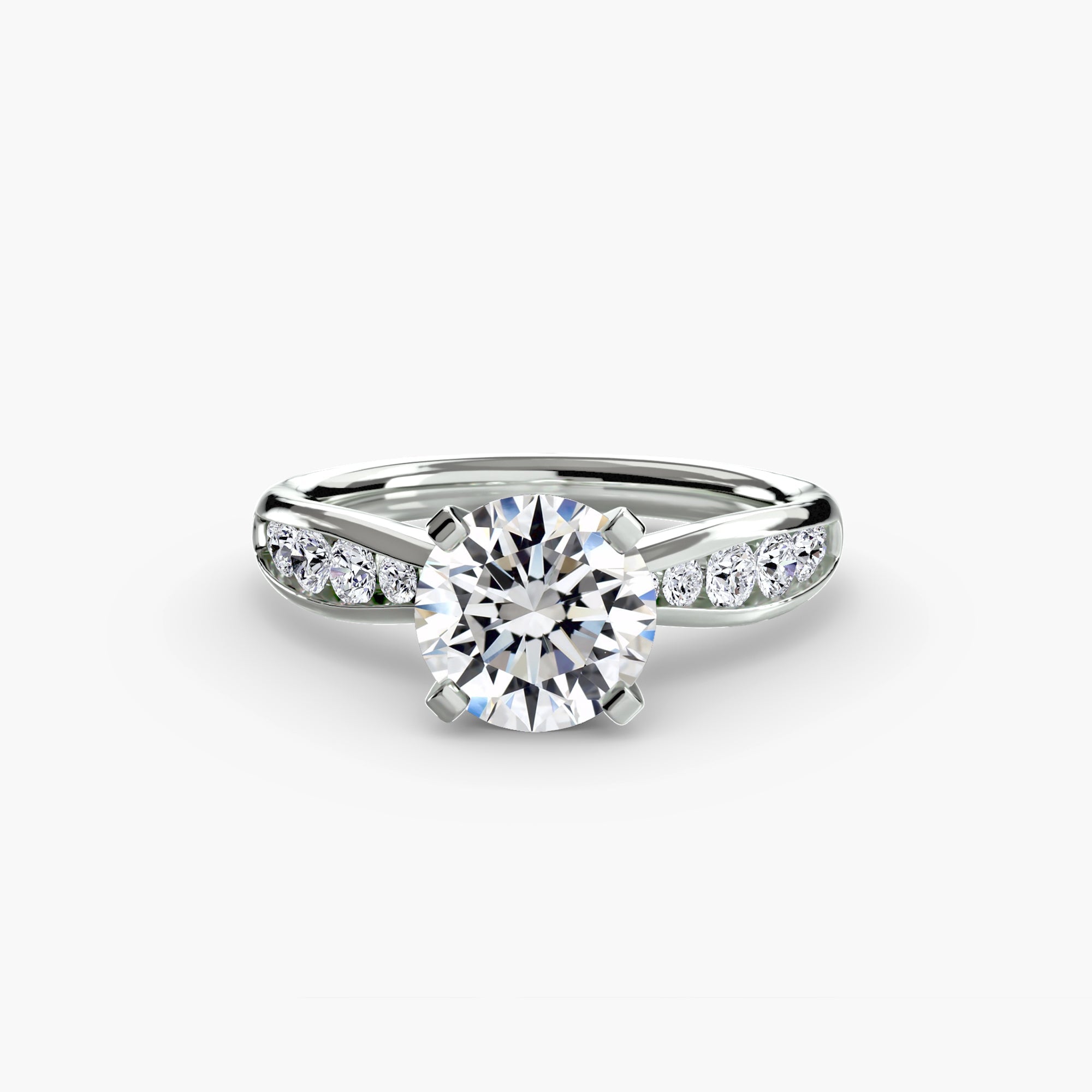 Solitaire with Pavé 3 - Prestige Stones