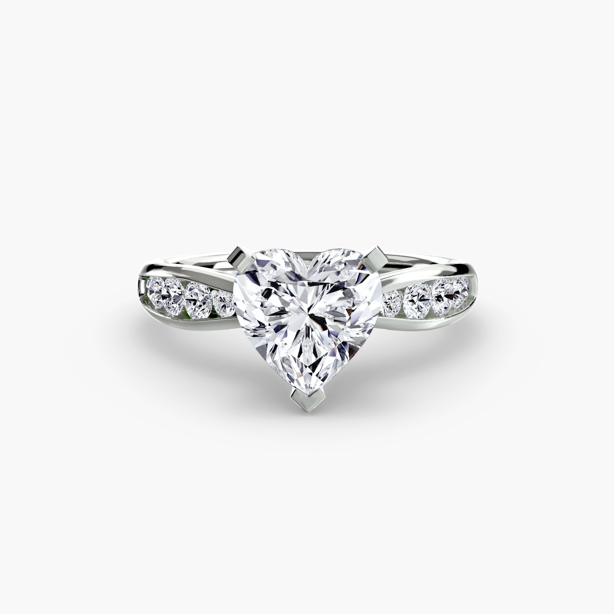 Solitaire with Pavé 3 - Prestige Stones