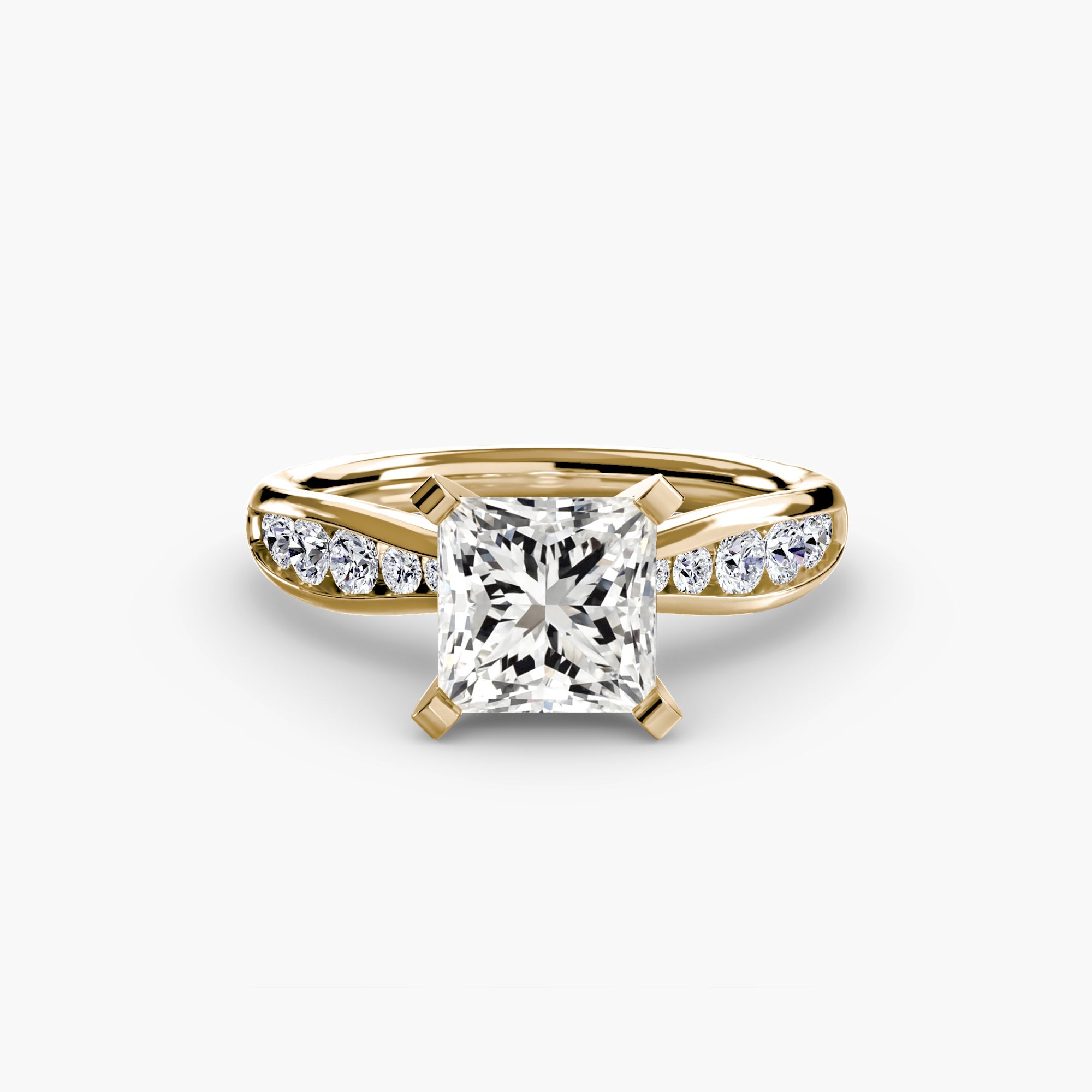 Solitaire with Pavé 3 - Prestige Stones