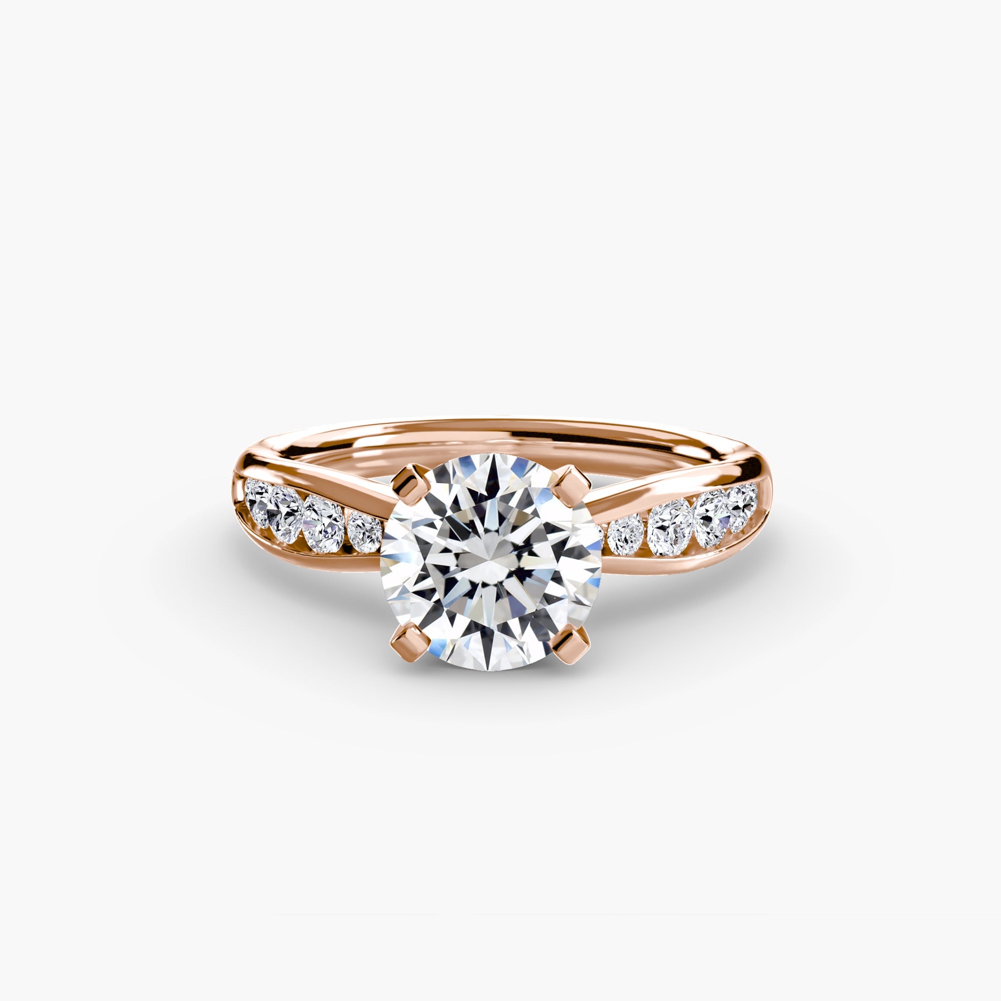 Solitaire with Pavé 3 - Prestige Stones
