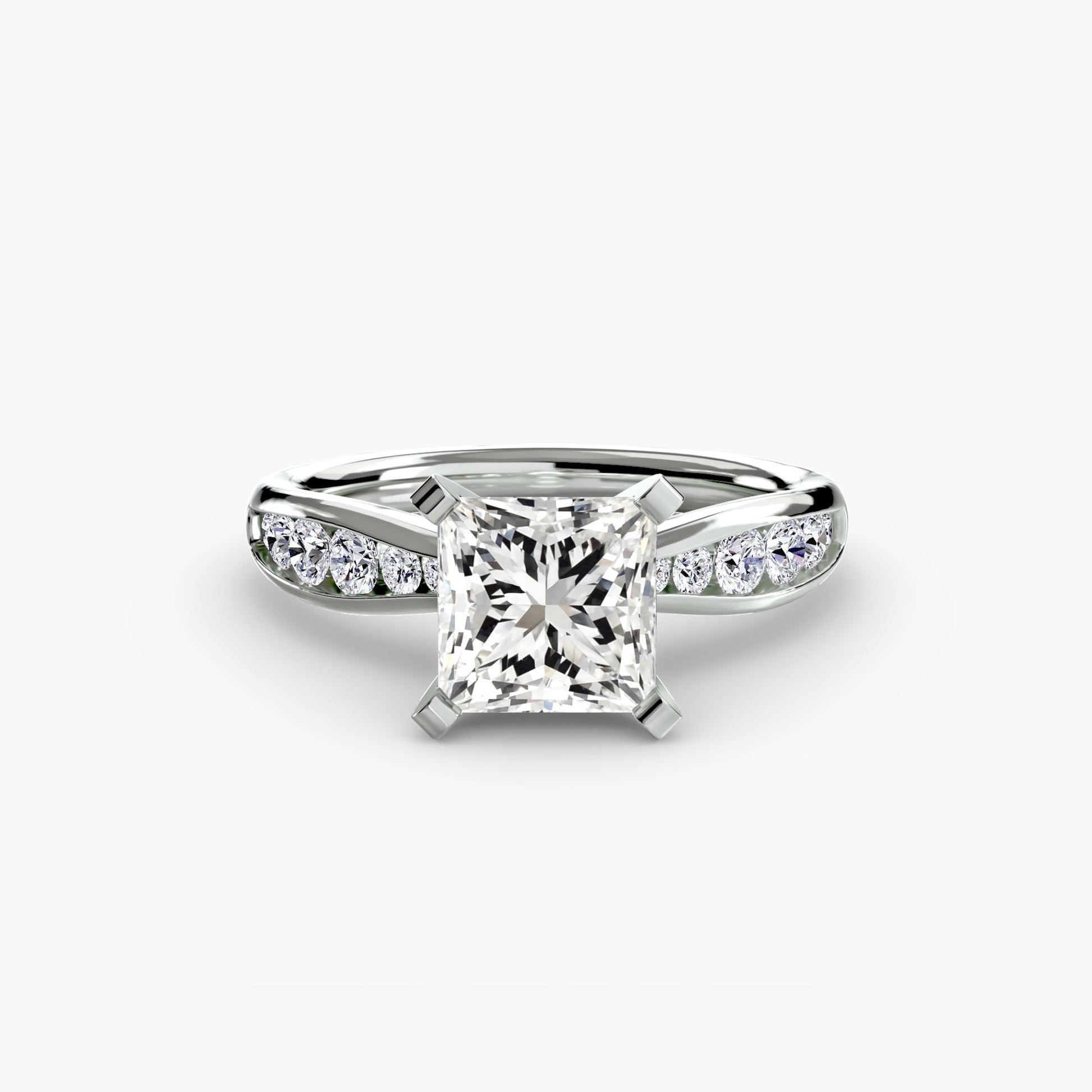 Solitaire with Pavé 3 - Prestige Stones