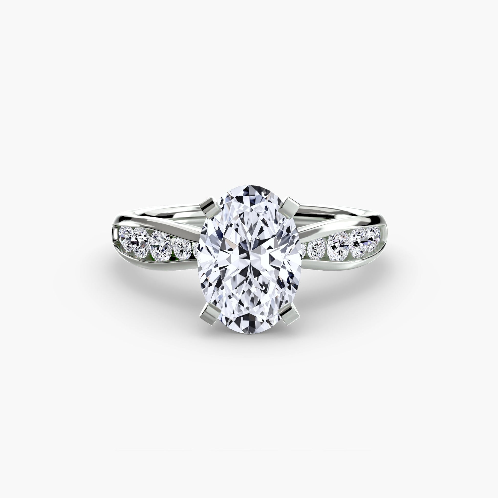 Solitaire with Pavé 3 - Prestige Stones
