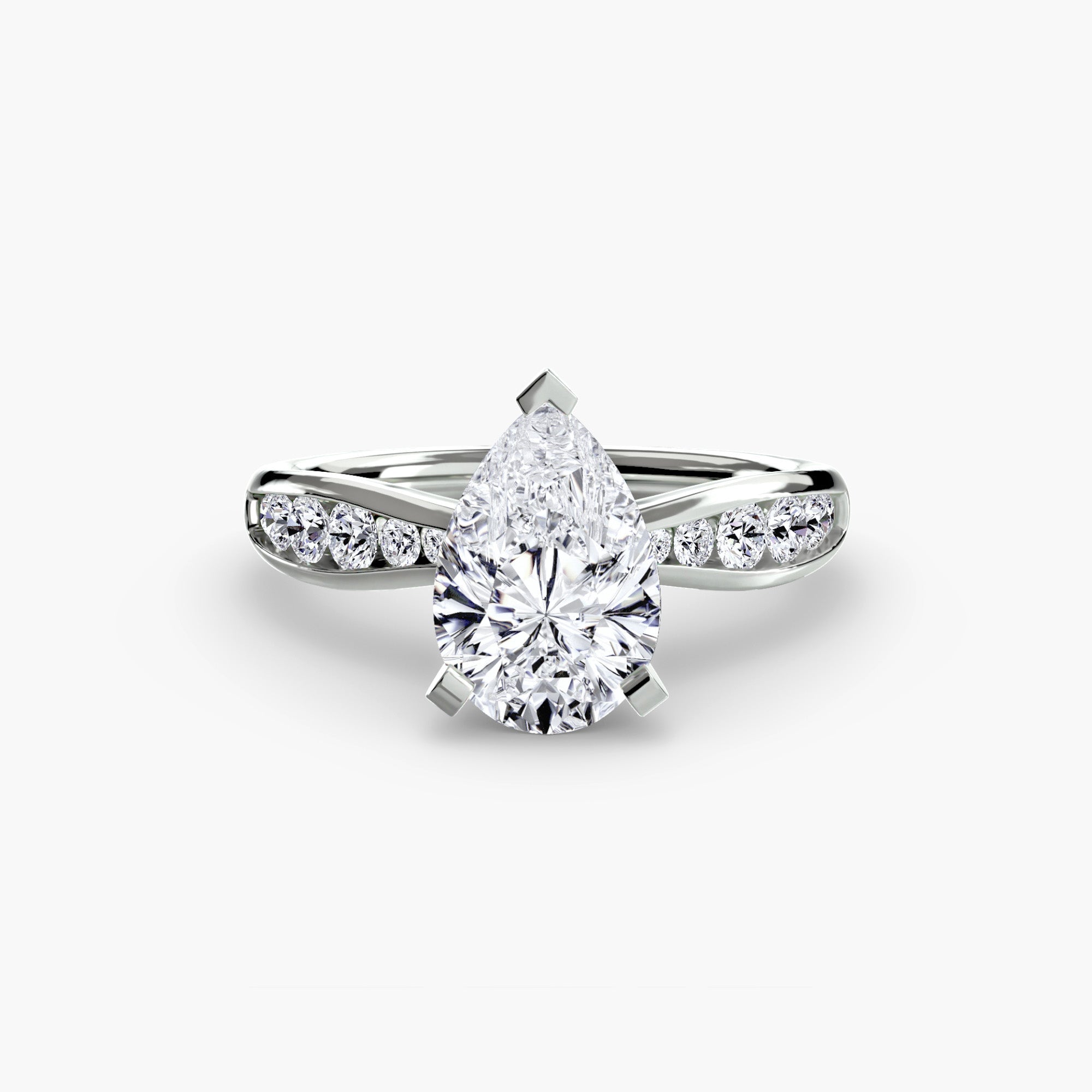 Solitaire with Pavé 3 - Prestige Stones