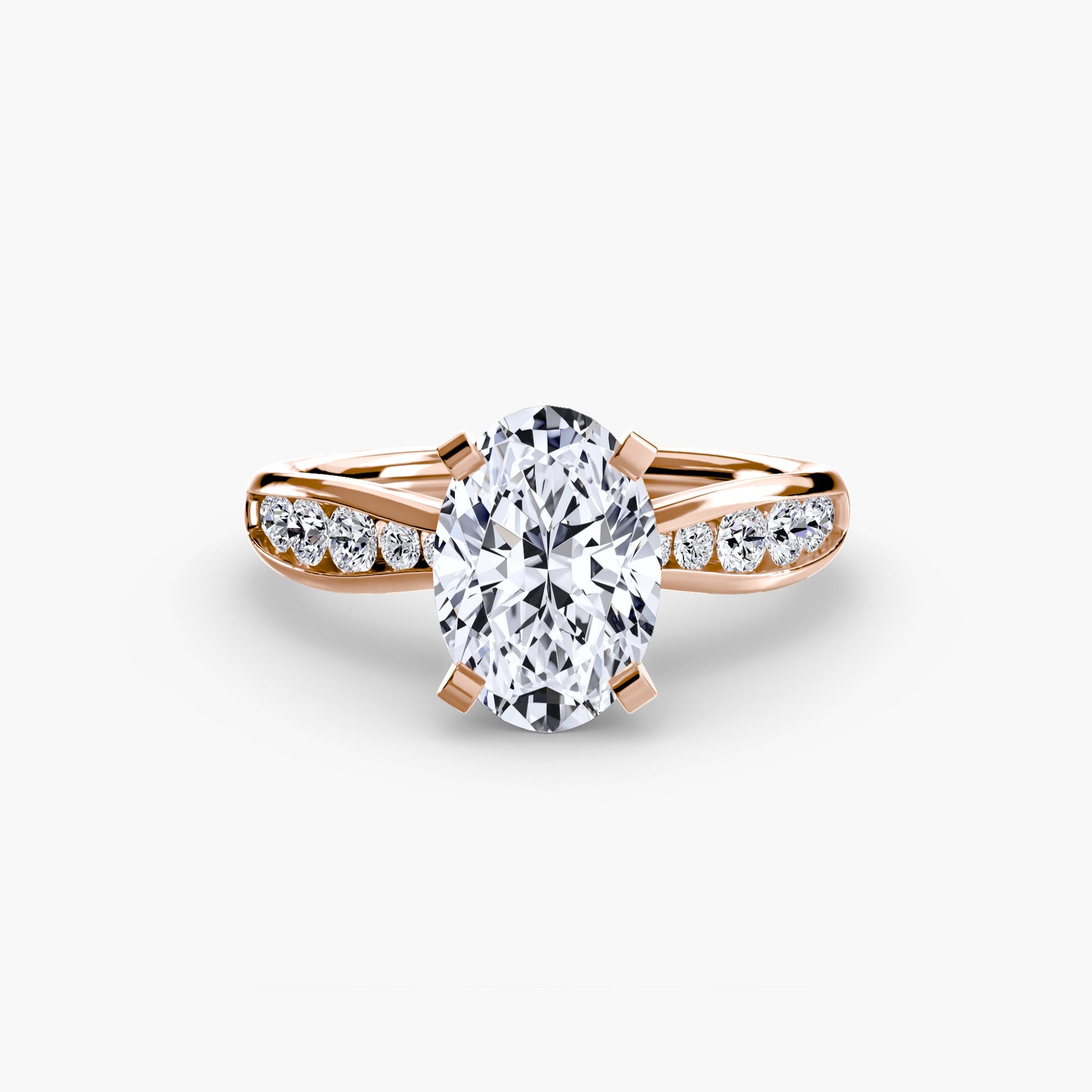 Solitaire with Pavé 3 - Prestige Stones