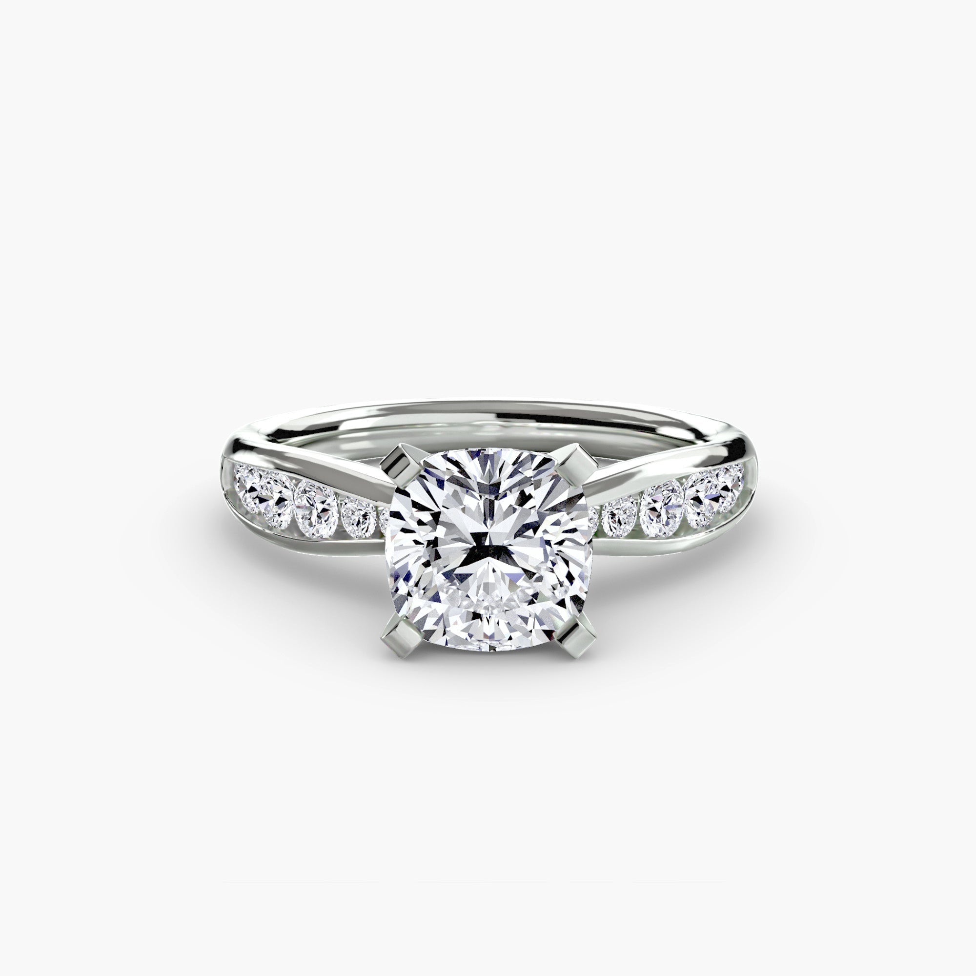 Solitaire with Pavé 3 - Prestige Stones