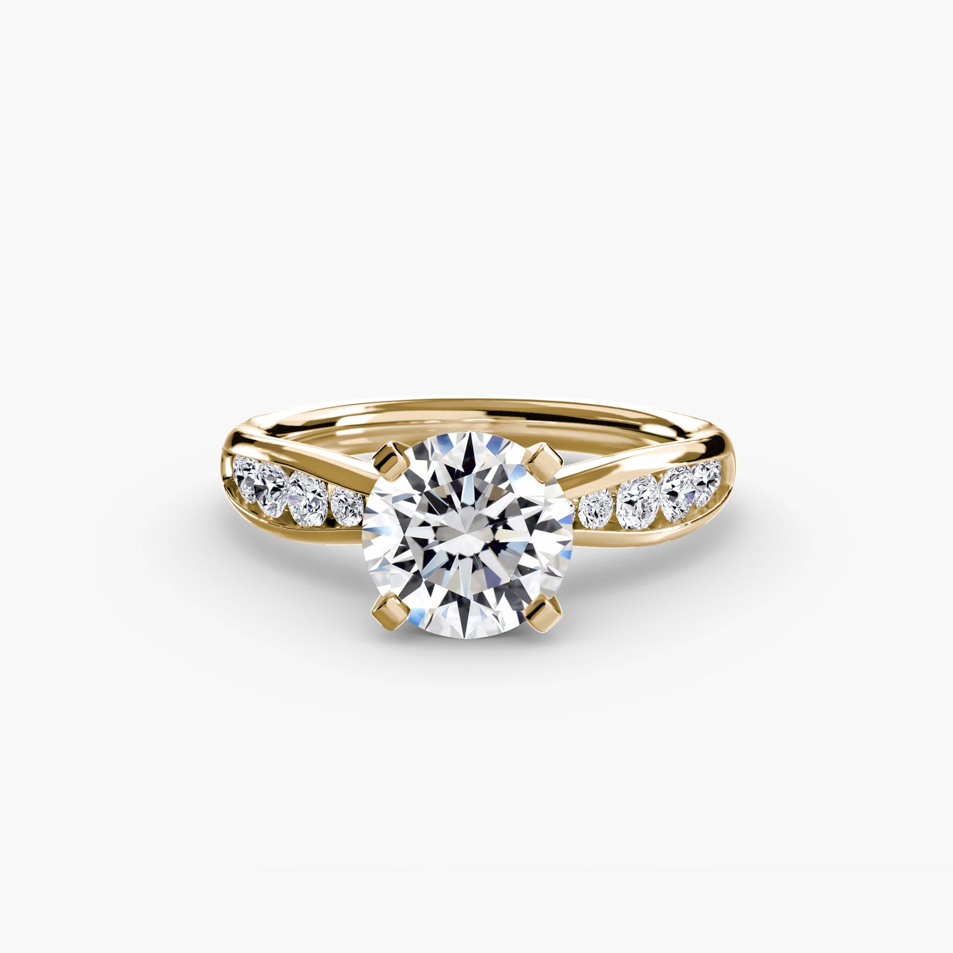 Solitaire with Pavé 3 - Prestige Stones