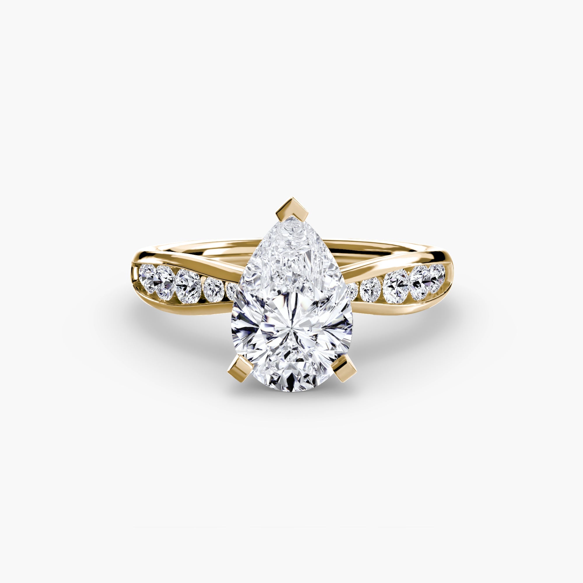 Solitaire with Pavé 3 - Prestige Stones
