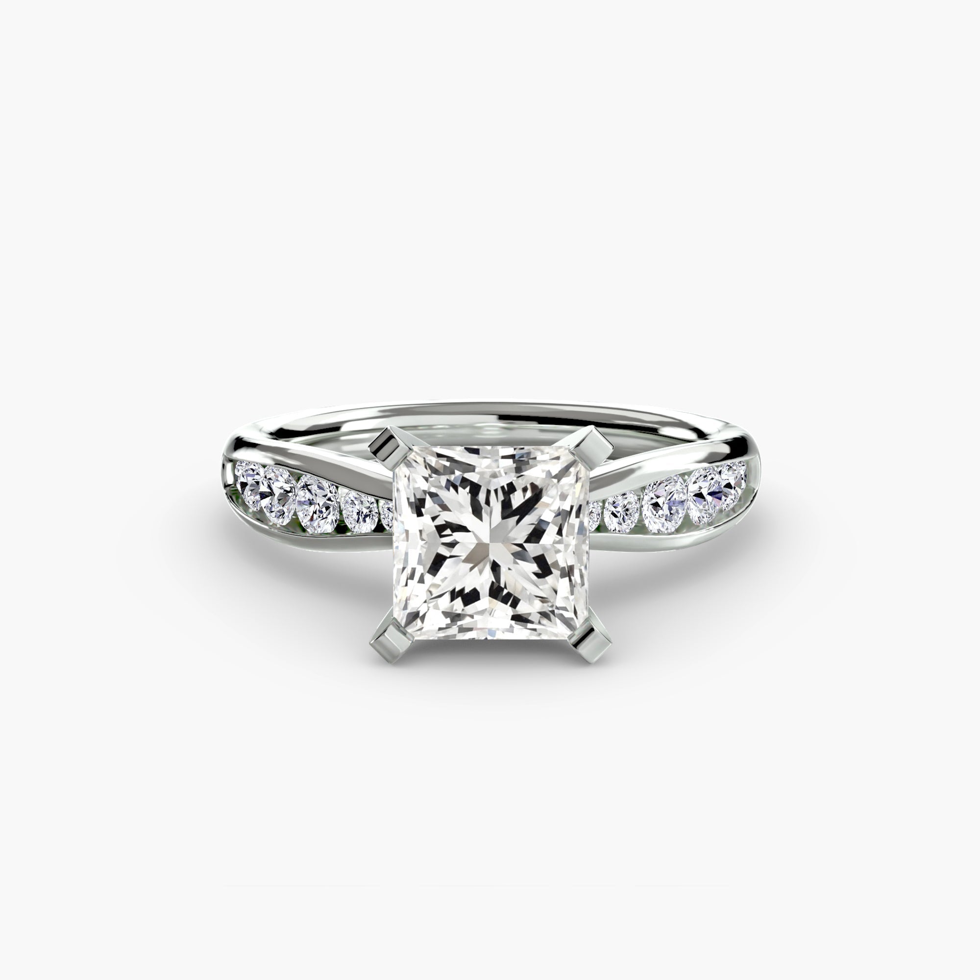 Solitaire with Pavé 3 - Prestige Stones
