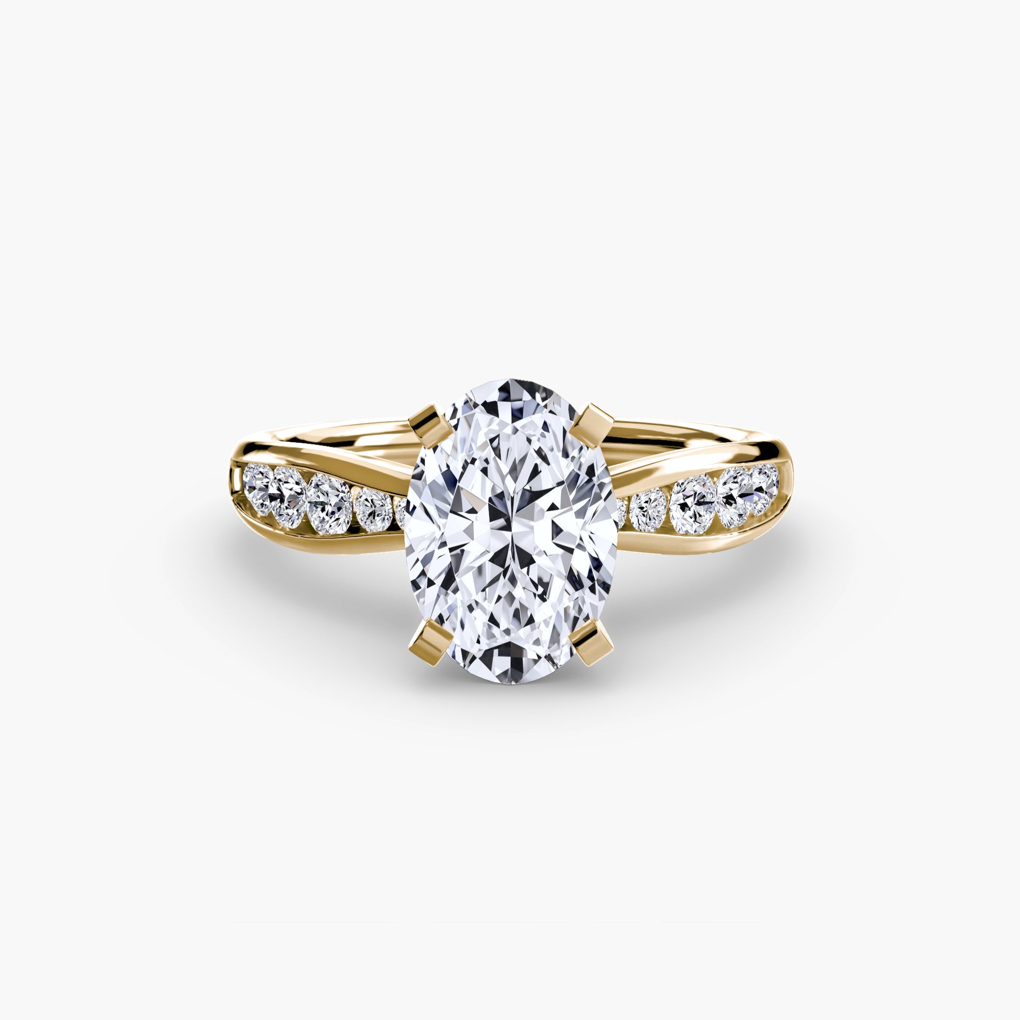 Solitaire with Pavé 3 - Prestige Stones