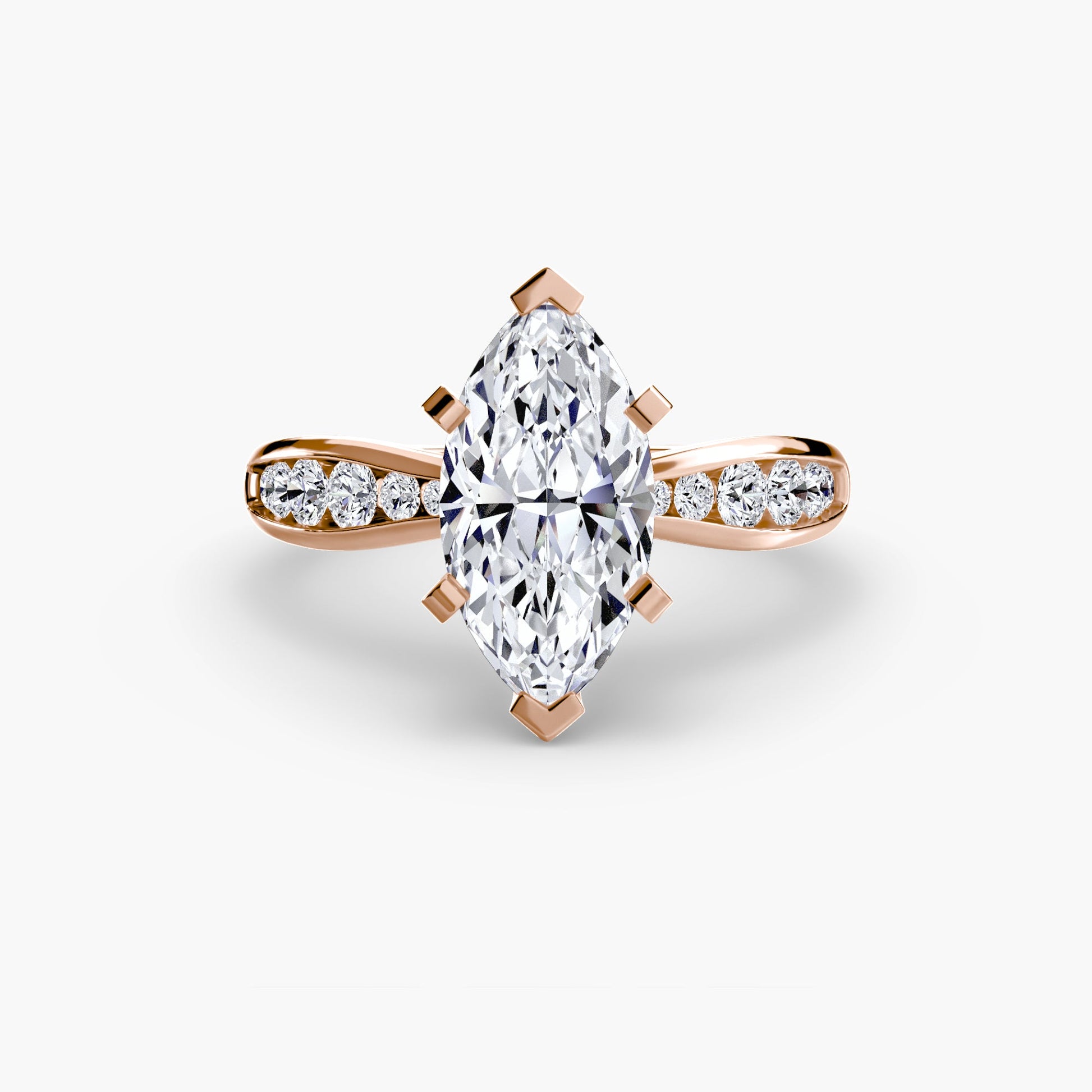 Solitaire with Pavé 3 - Prestige Stones