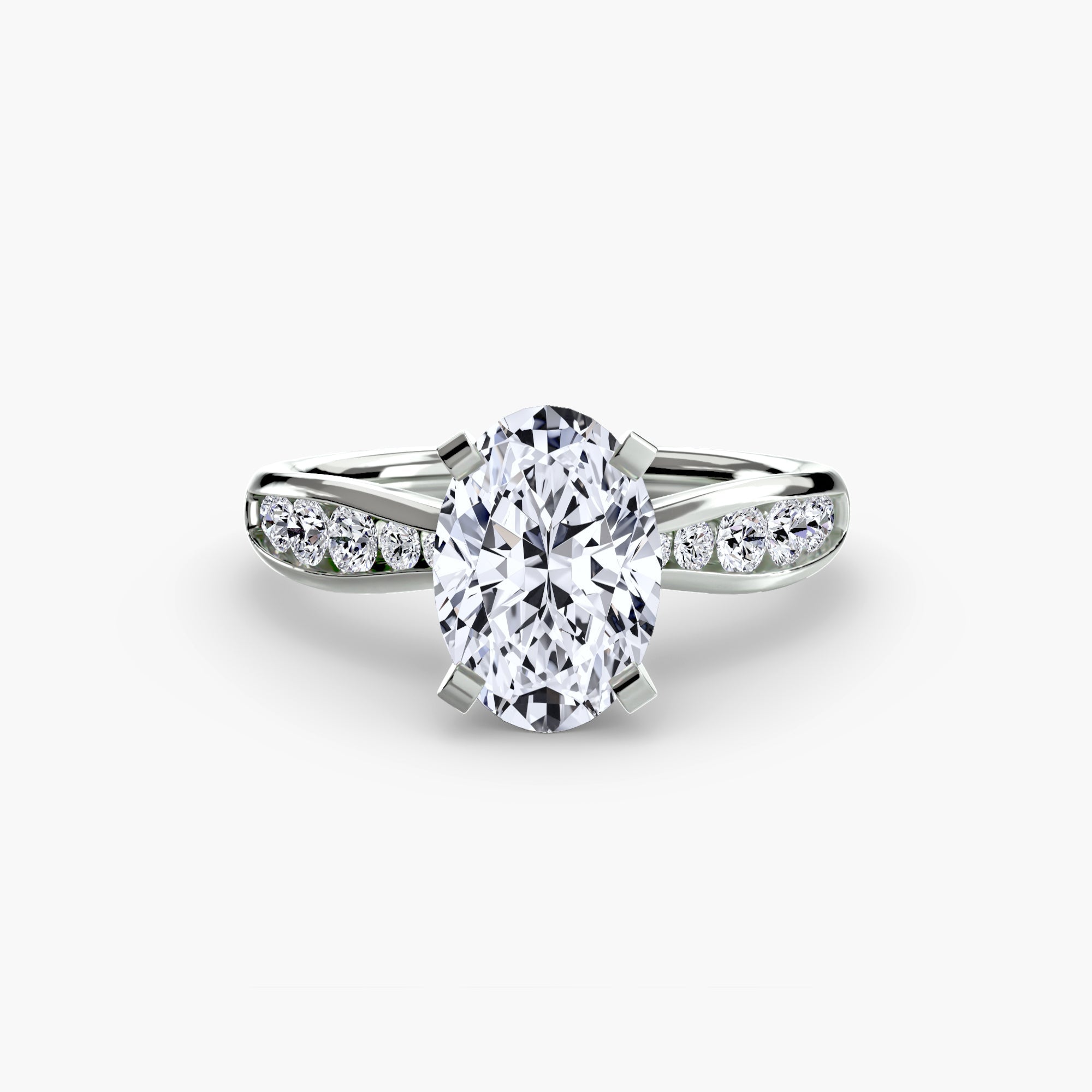 Solitaire with Pavé 3 - Prestige Stones