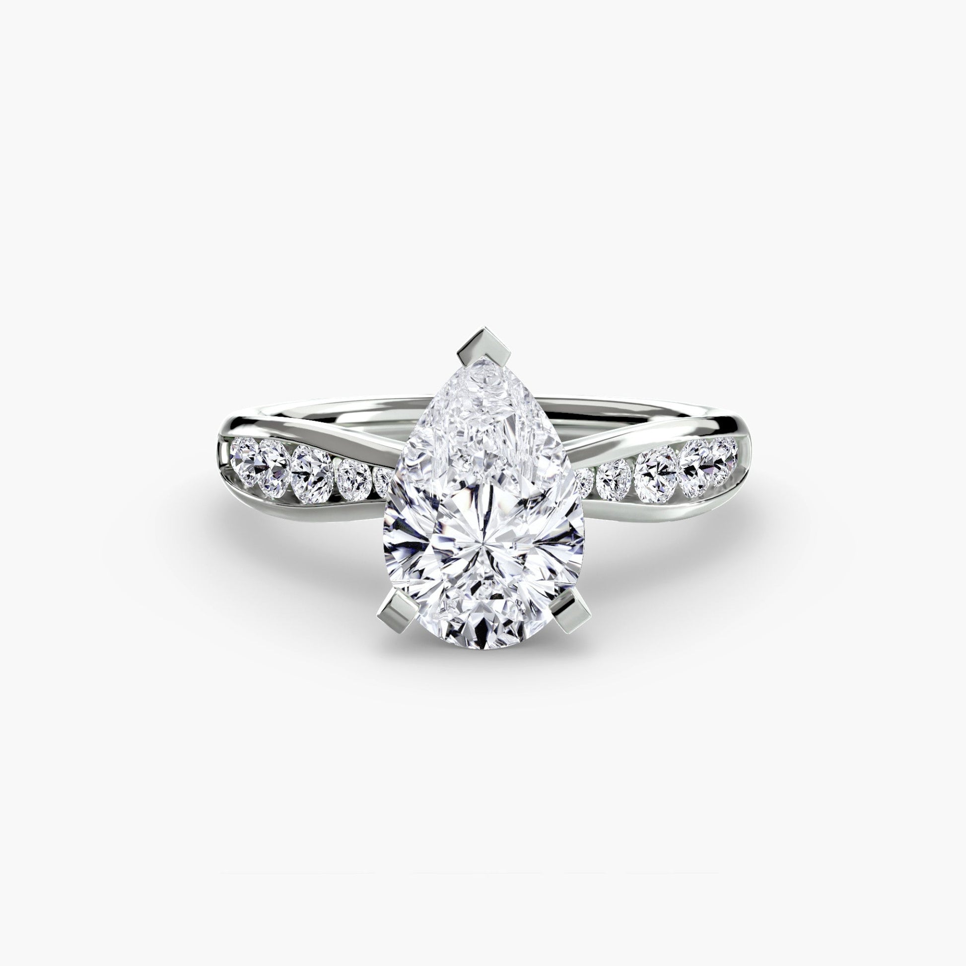 Solitaire with Pavé 3 - Prestige Stones