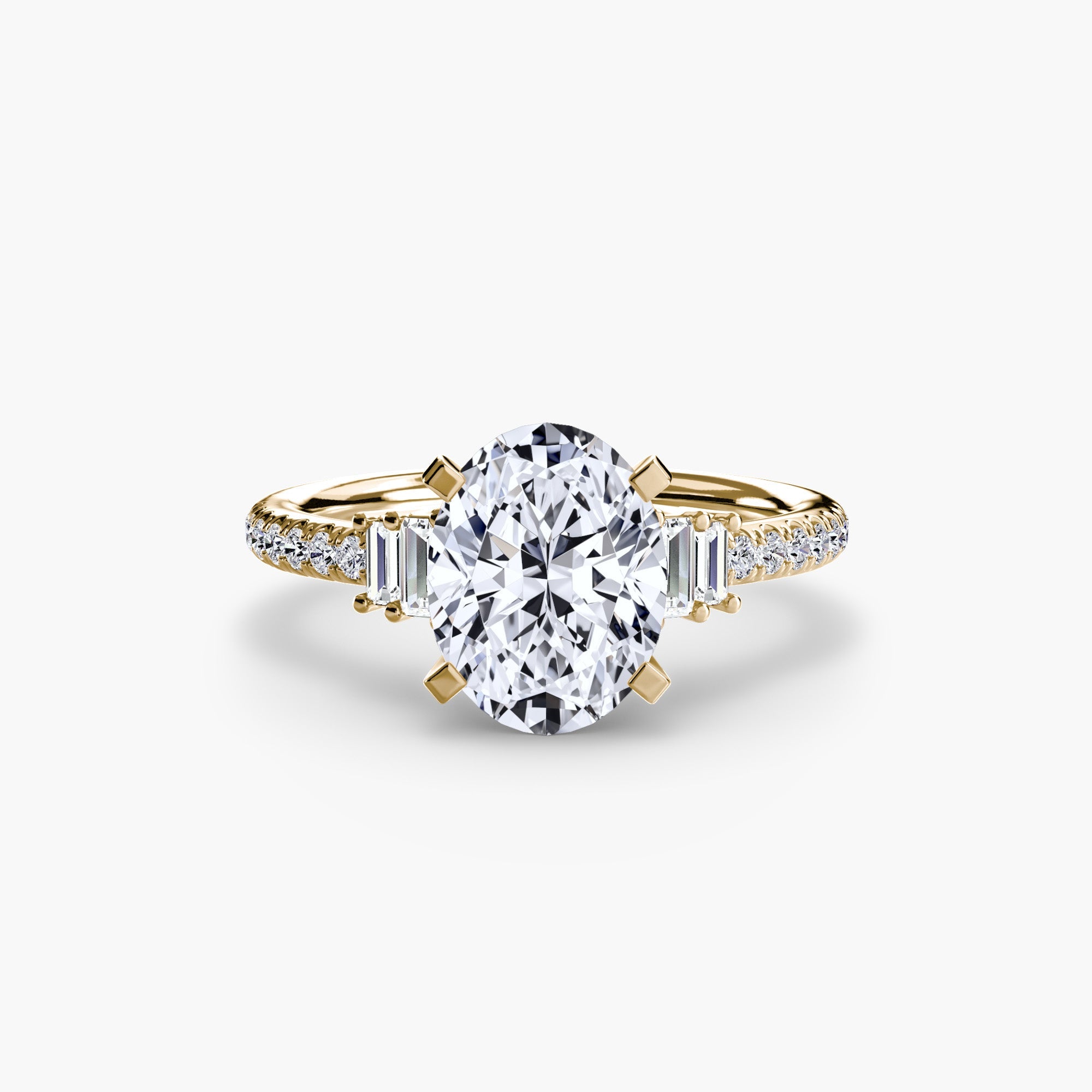 Solitaire with Pavé 4 - Prestige Stones