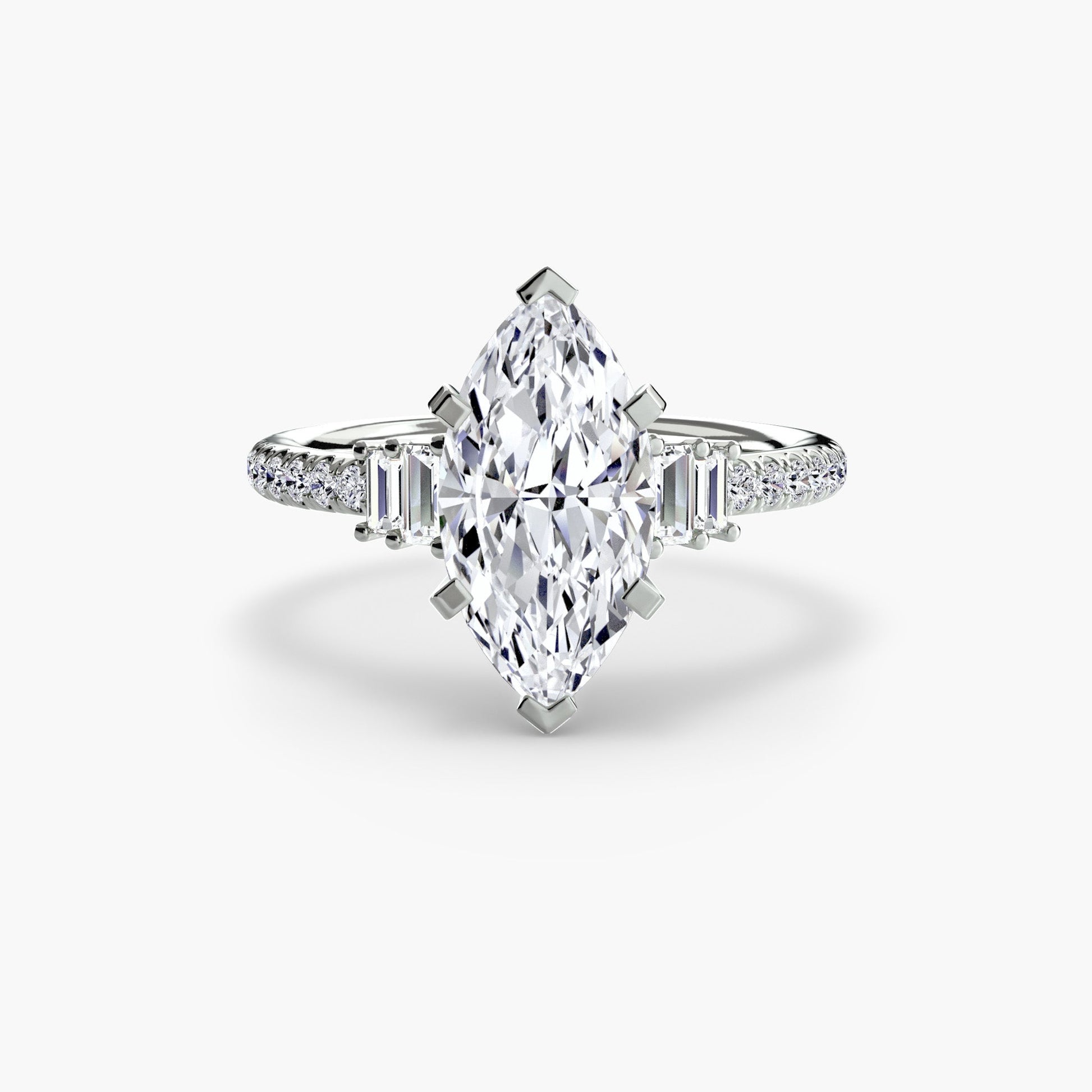 Solitaire with Pavé 4 - Prestige Stones