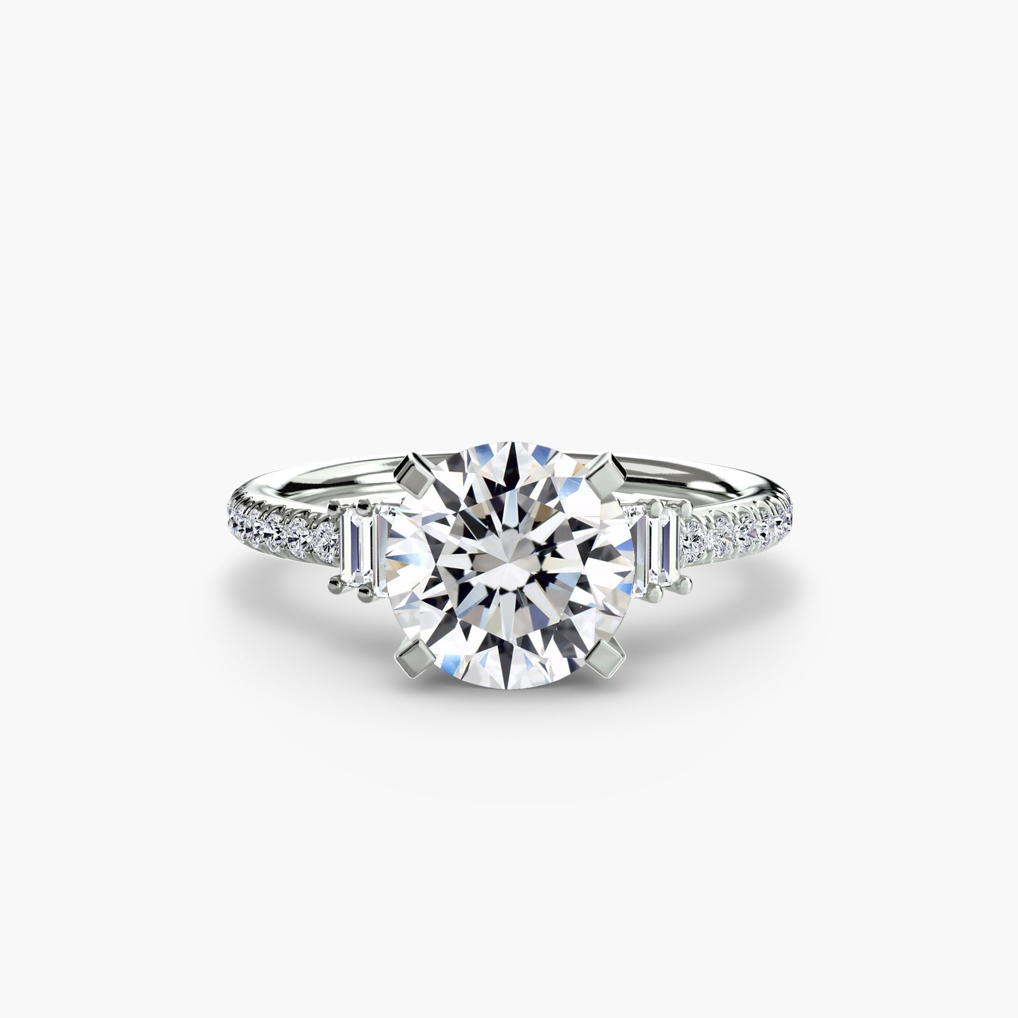 Solitaire with Pavé 4 - Prestige Stones