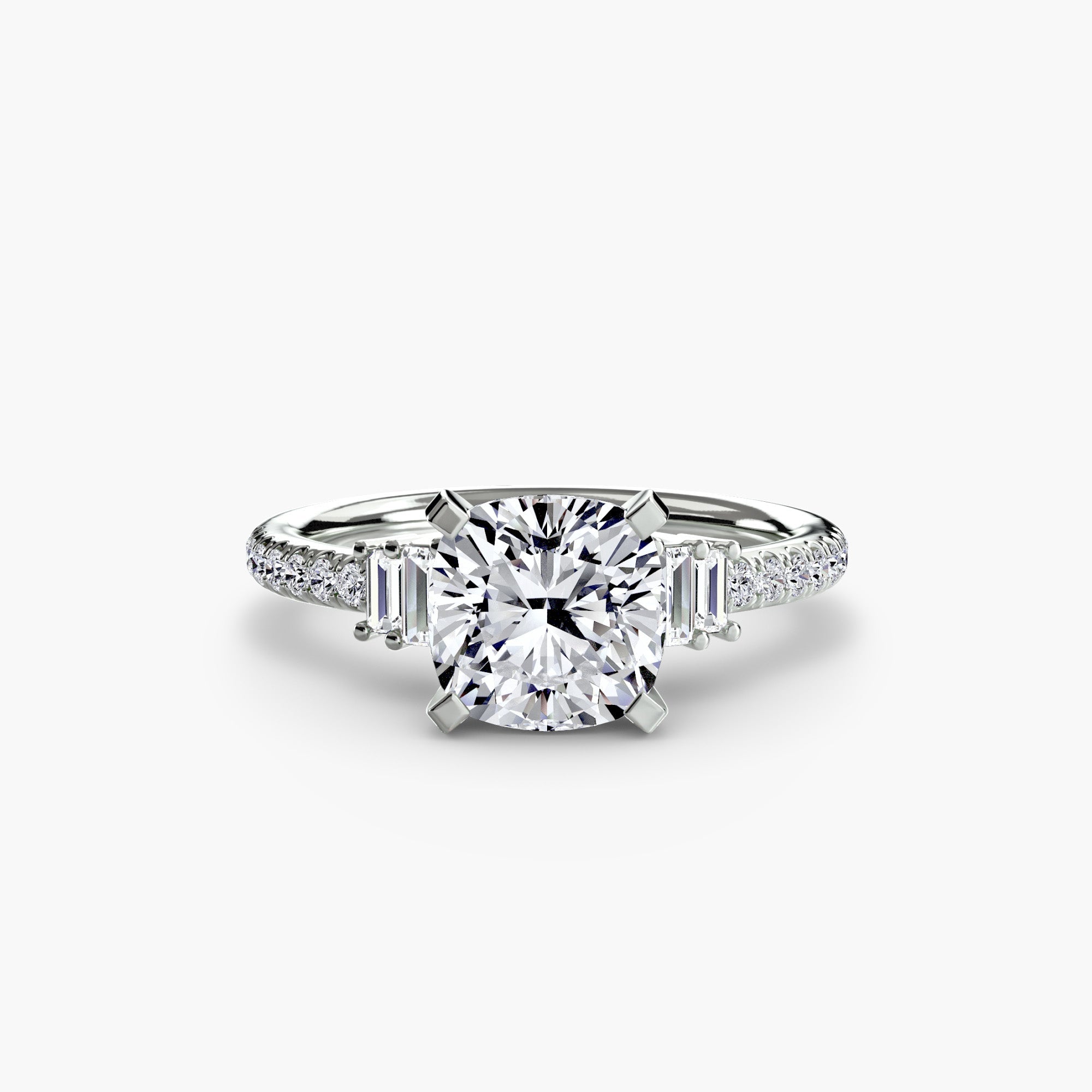 Solitaire with Pavé 4 - Prestige Stones