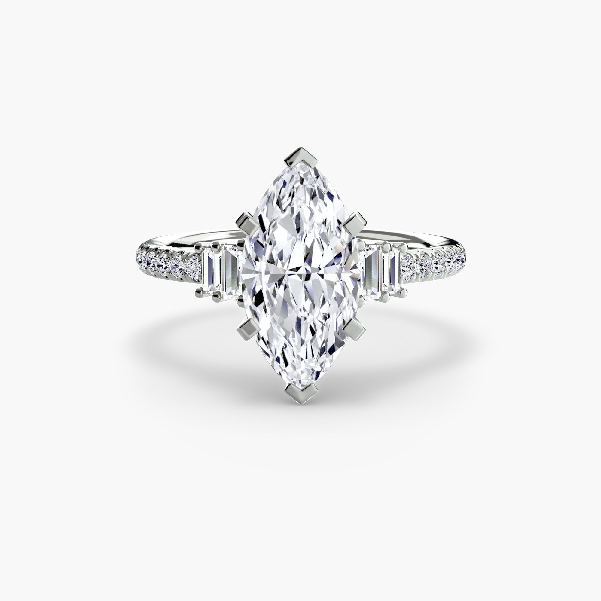 Solitaire with Pavé 4 - Prestige Stones
