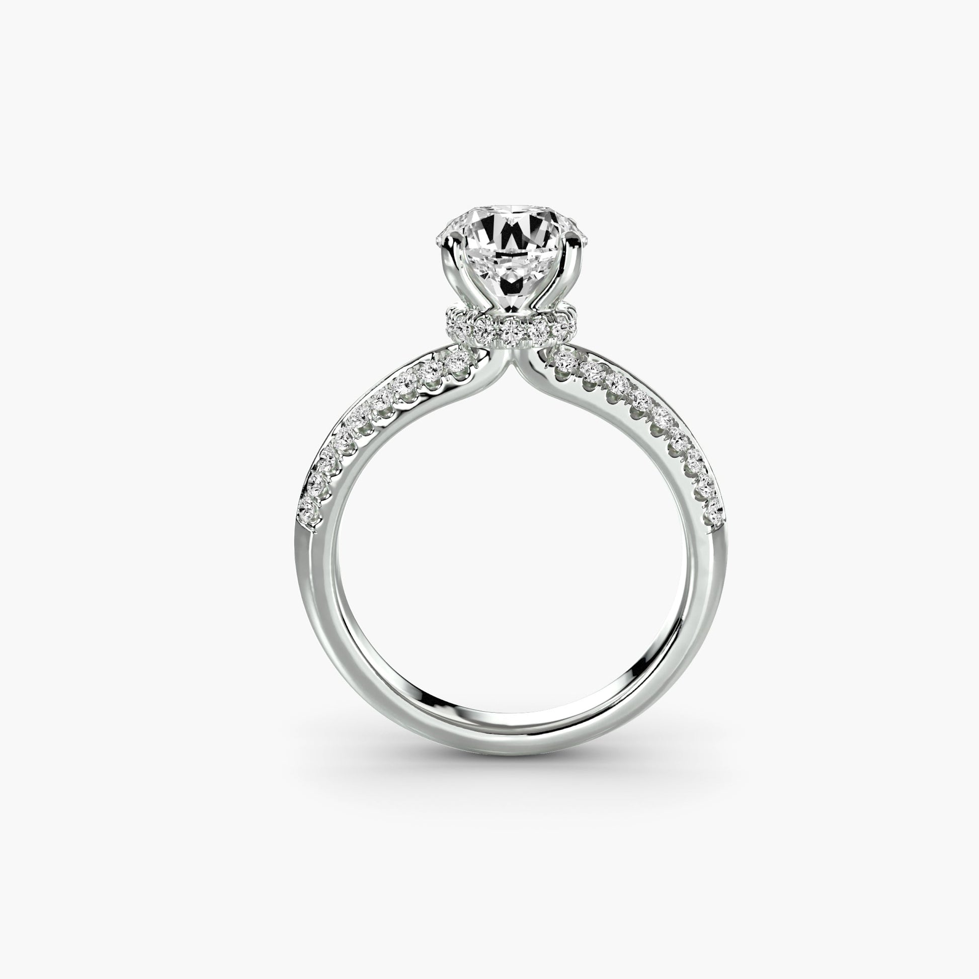 Solitaire with Pavé - Prestige Stones