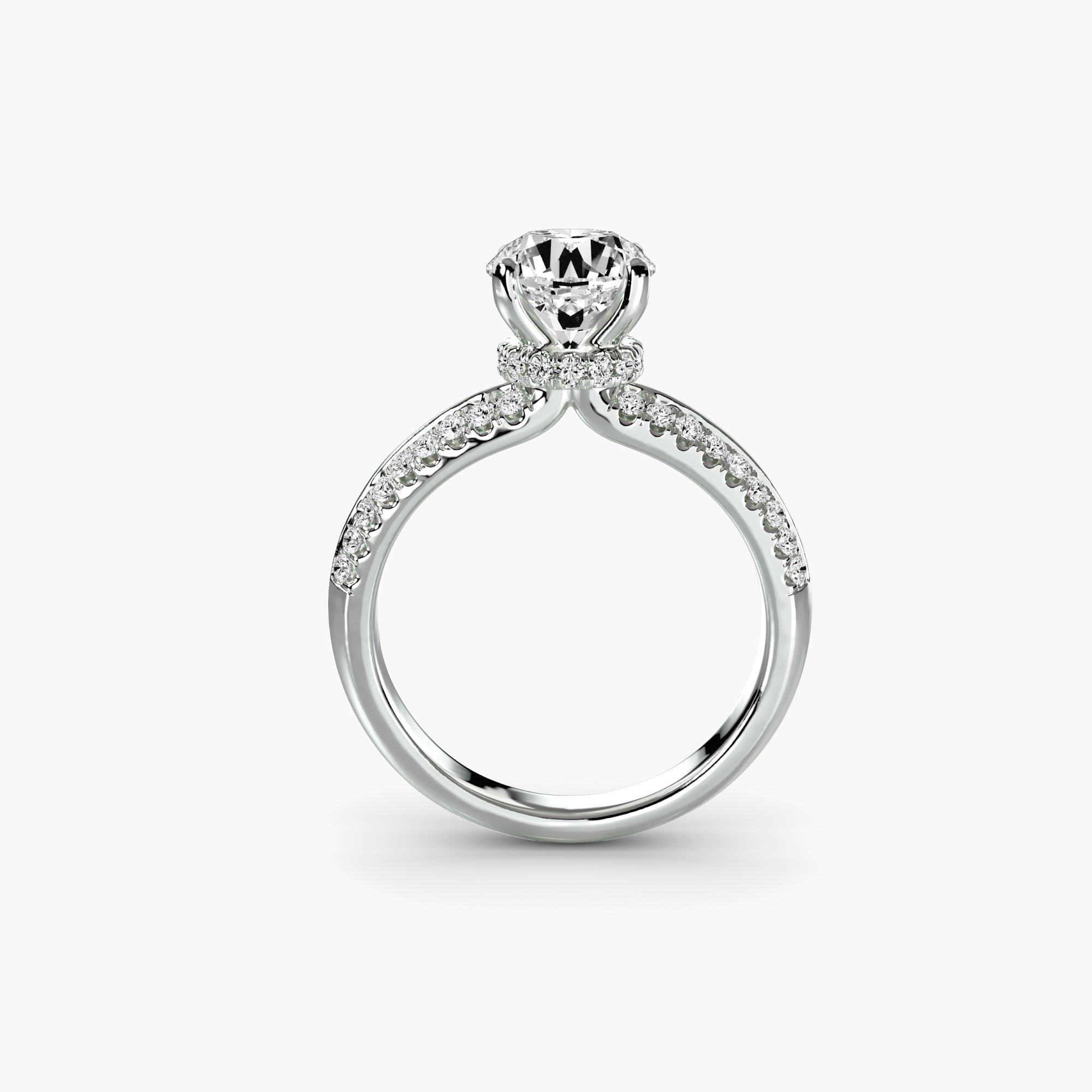 Solitaire with Pavé - Prestige Stones