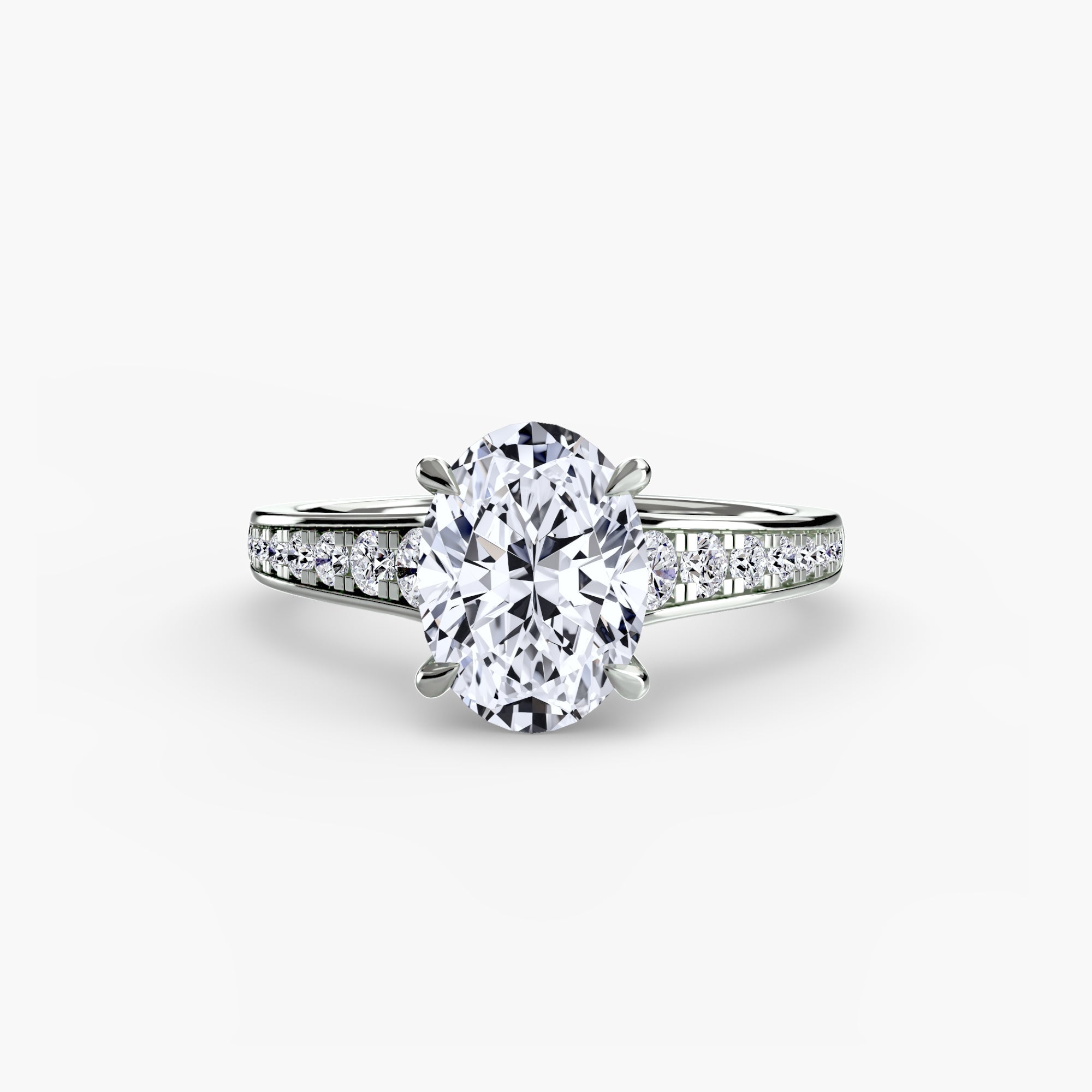 Solitaire with Pavé 7 - Prestige Stones