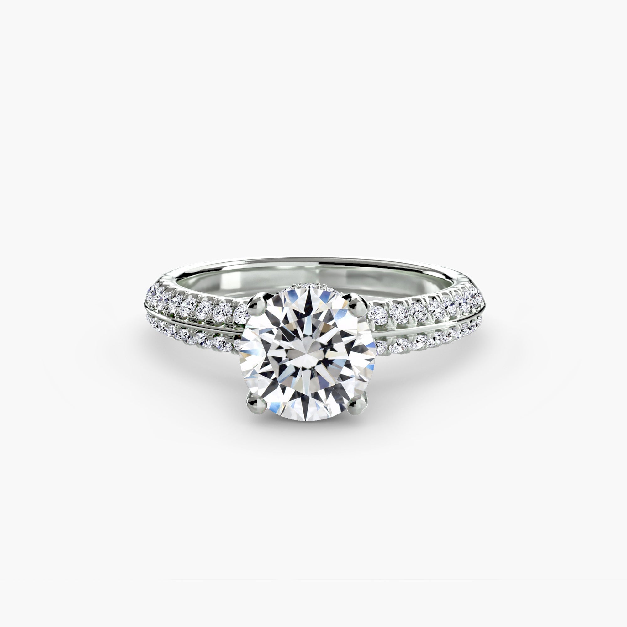 Solitaire with Pavé - Prestige Stones