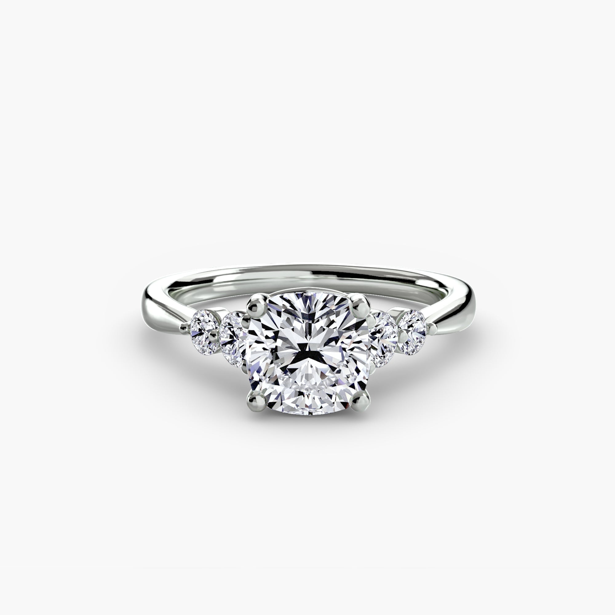 Solitaire with Shoulder Accents 2 - Prestige Stones