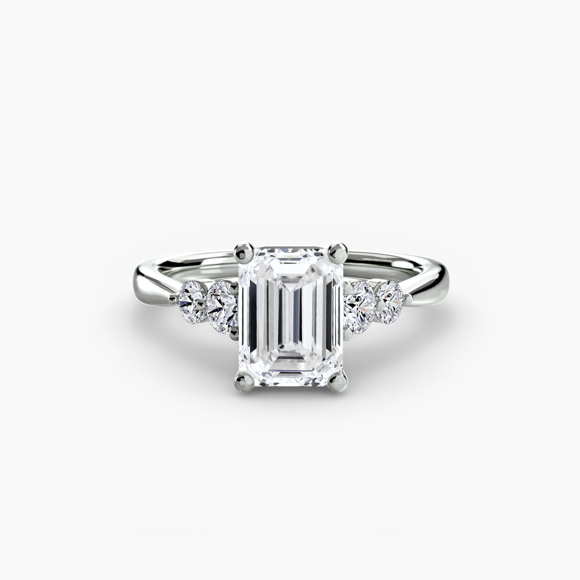 Solitaire with Shoulder Accents 2 - Prestige Stones