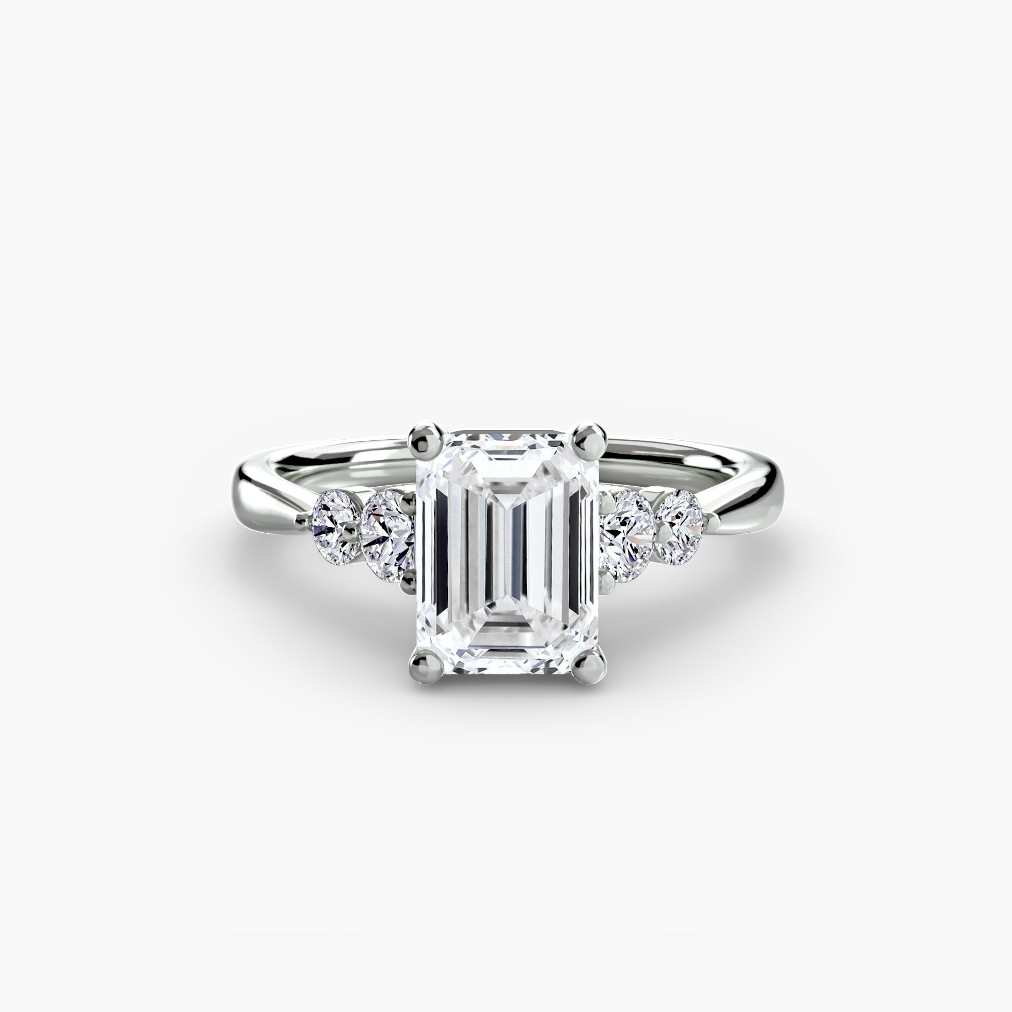 Solitaire with Shoulder Accents 2 - Prestige Stones