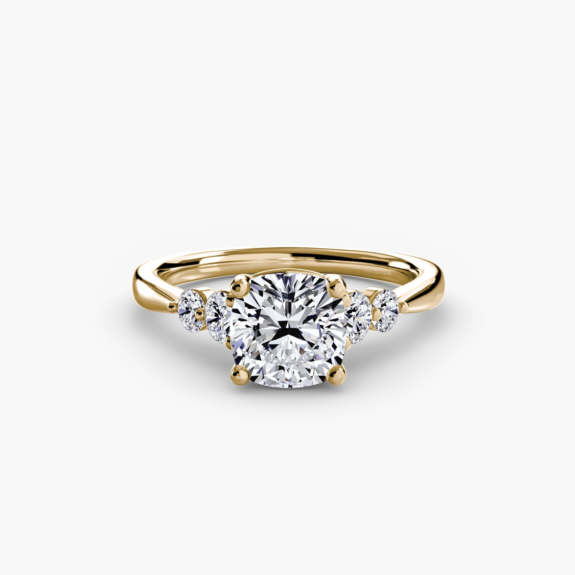 Solitaire with Shoulder Accents 2 - Prestige Stones