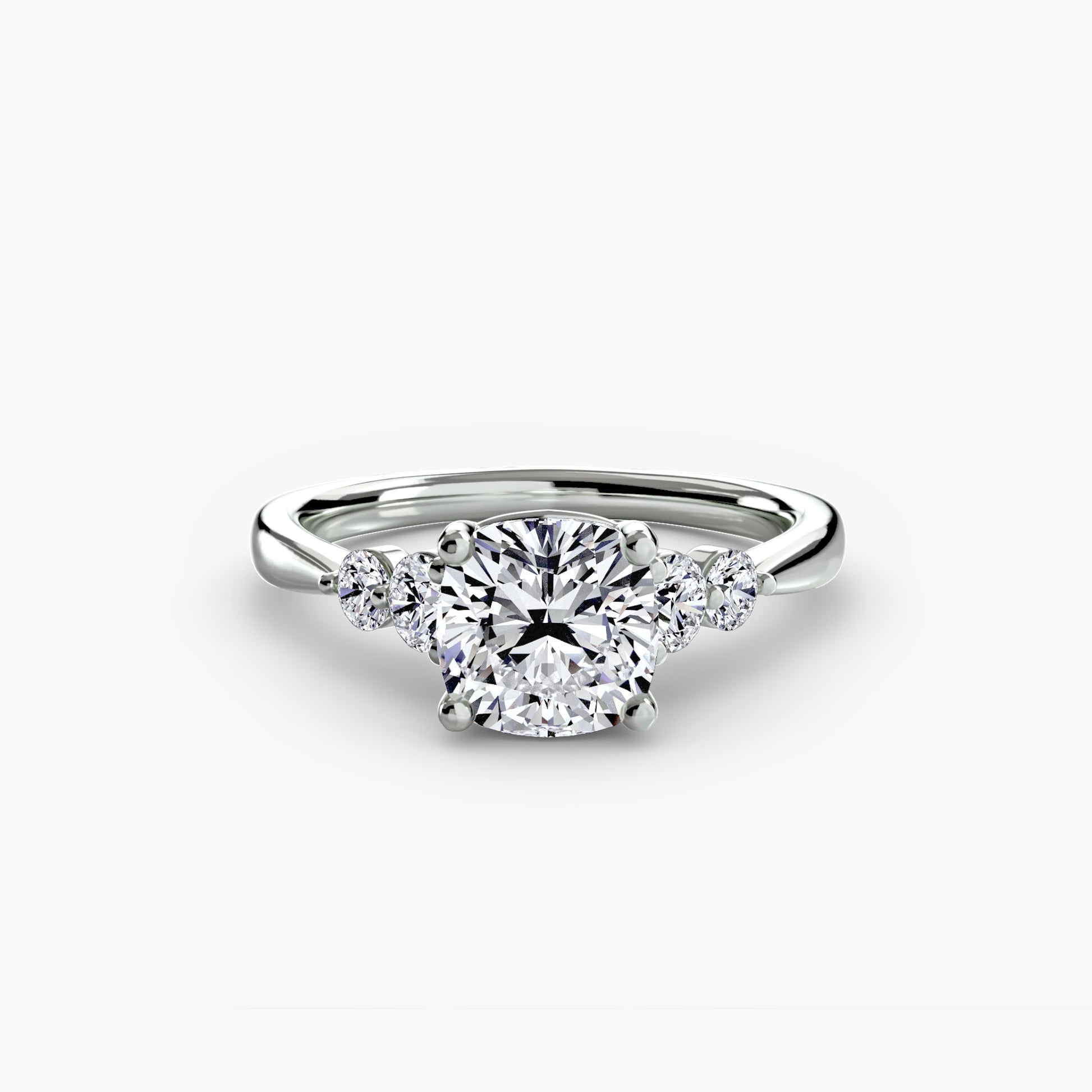 Solitaire with Shoulder Accents 2 - Prestige Stones